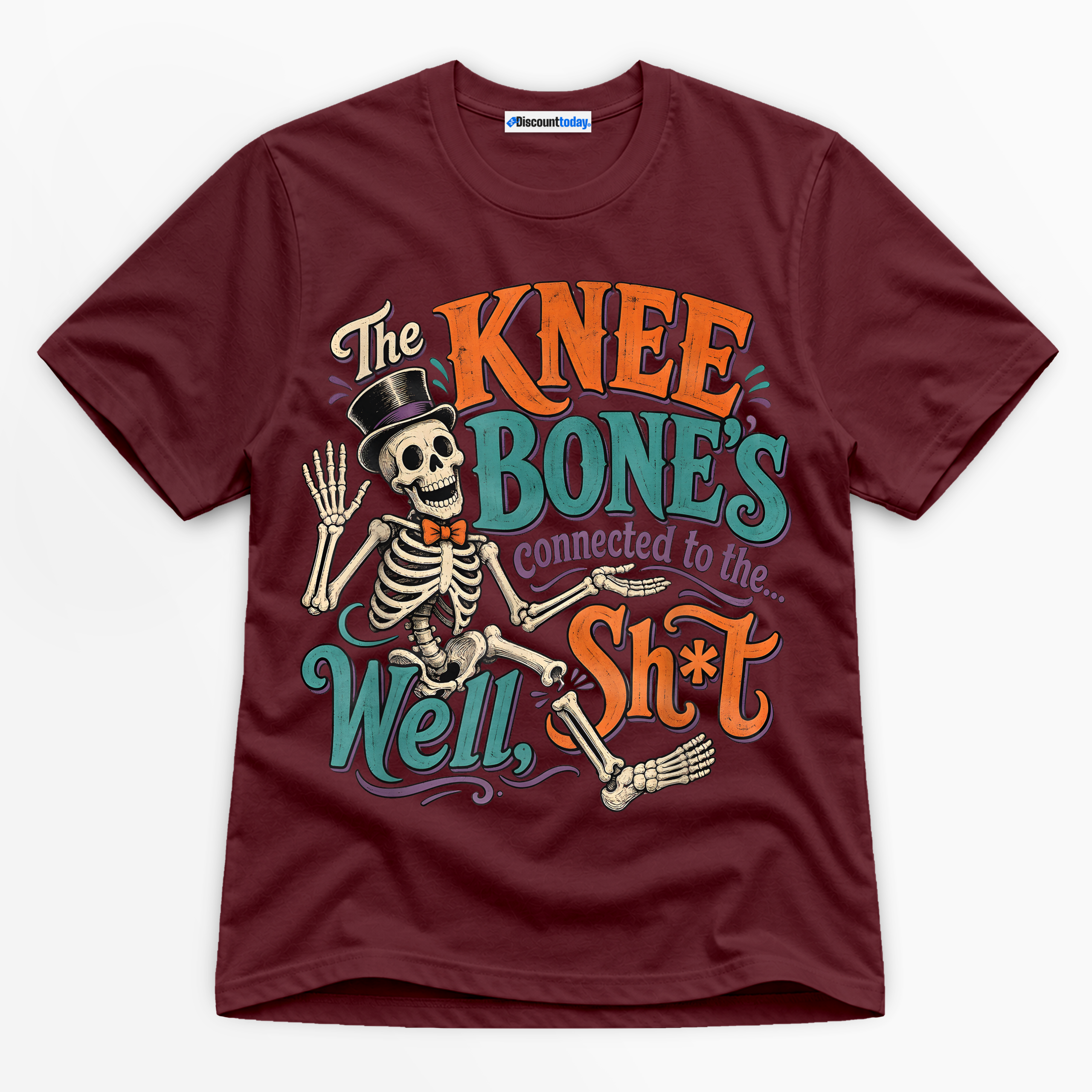 The Knee Bone's Connected To The Well Shit Premium Graphic T-Shirt - Halloween catona-0976-v7