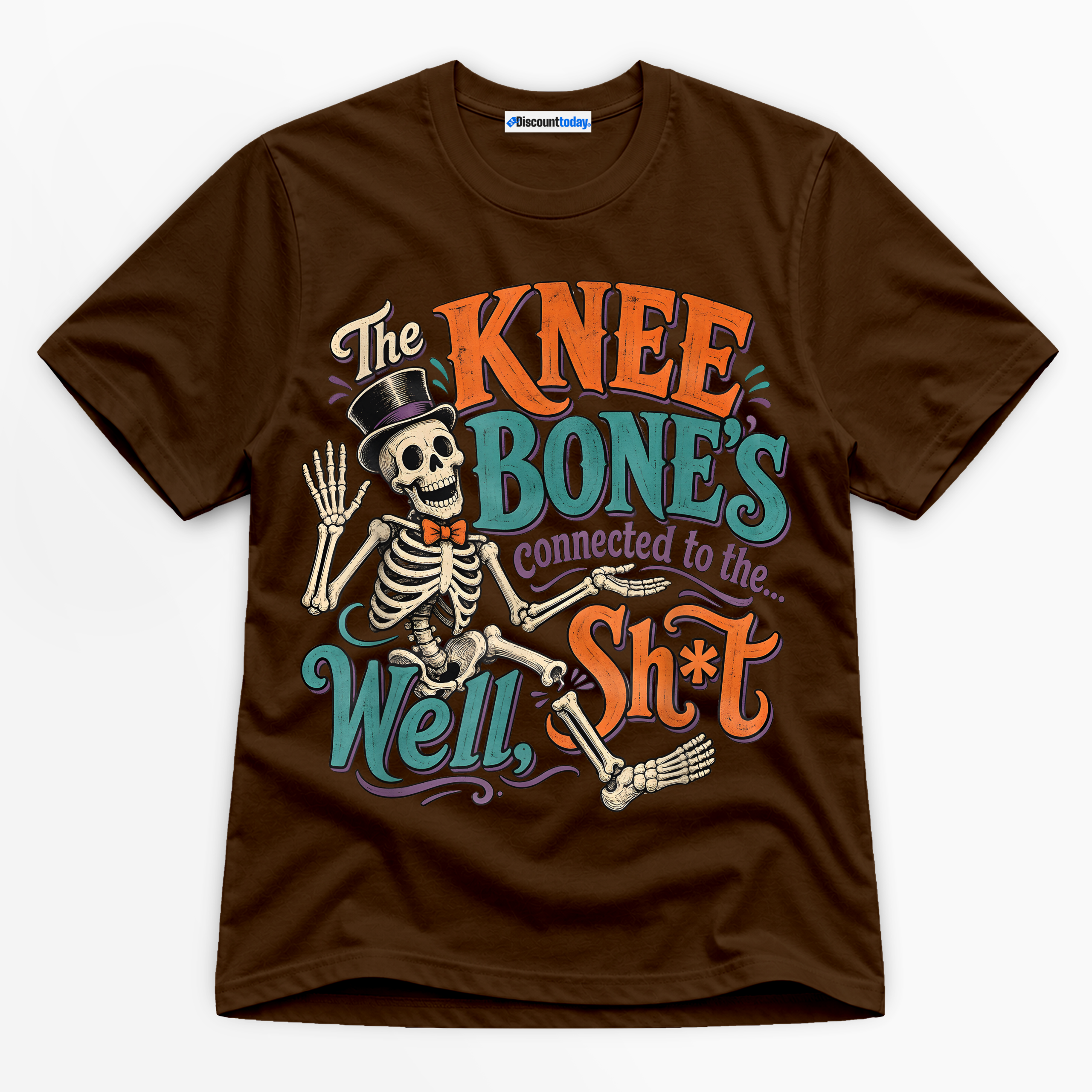 The Knee Bone's Connected To The Well Shit Premium Graphic T-Shirt - Halloween catona-0976-v8