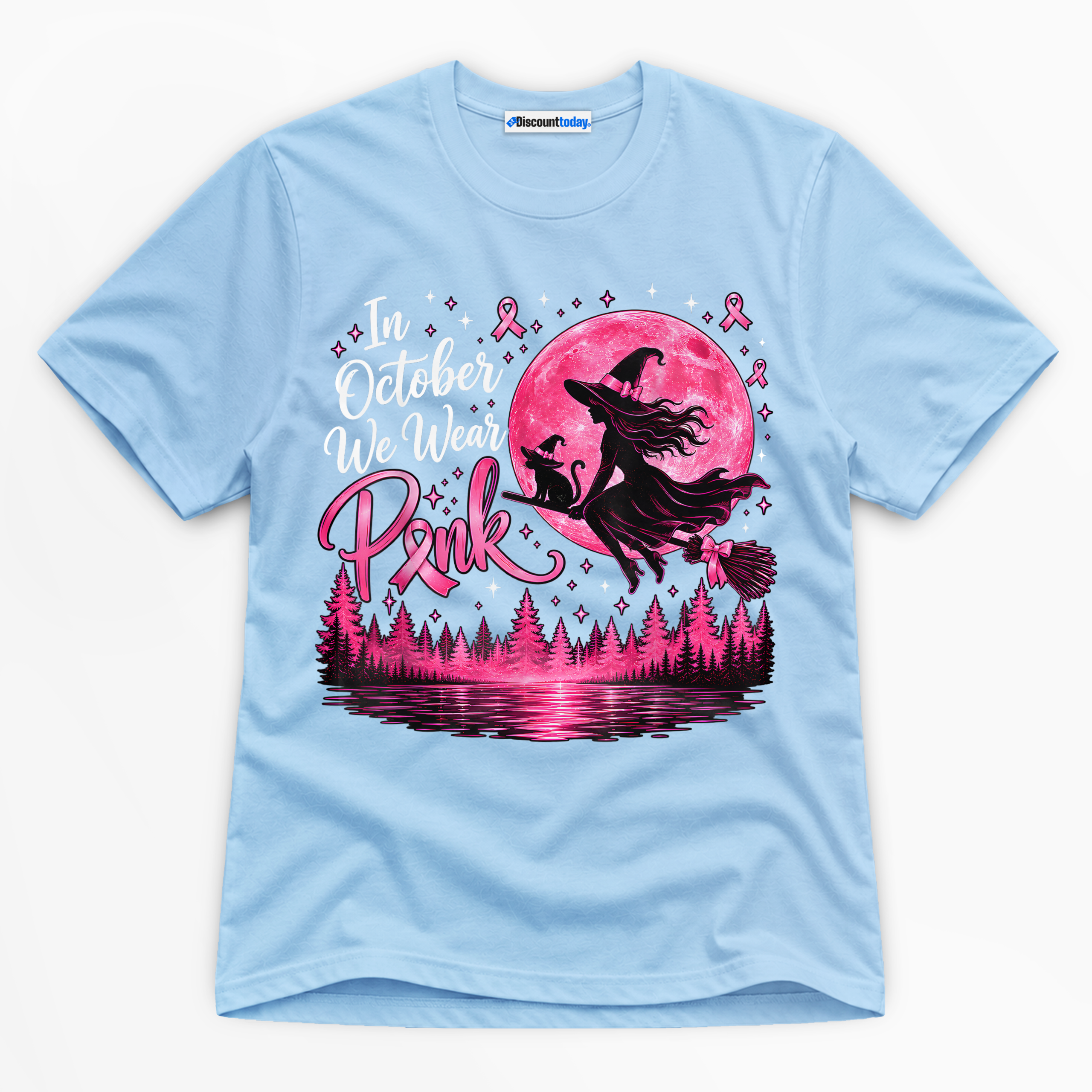 In October We Wear Pink Premium Graphic T-Shirt - Halloween catona-0980-v2