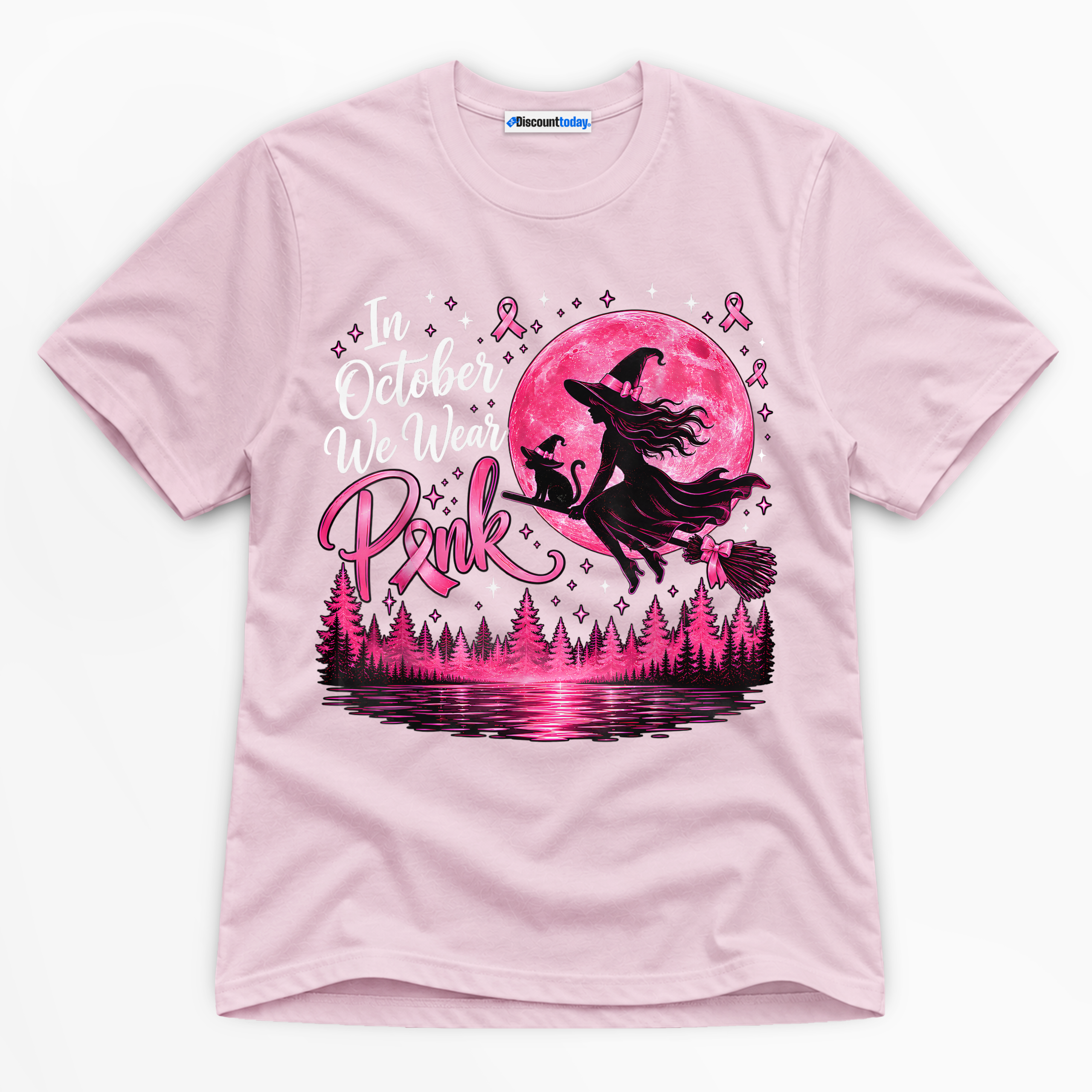 In October We Wear Pink Premium Graphic T-Shirt - Halloween catona-0980-v3