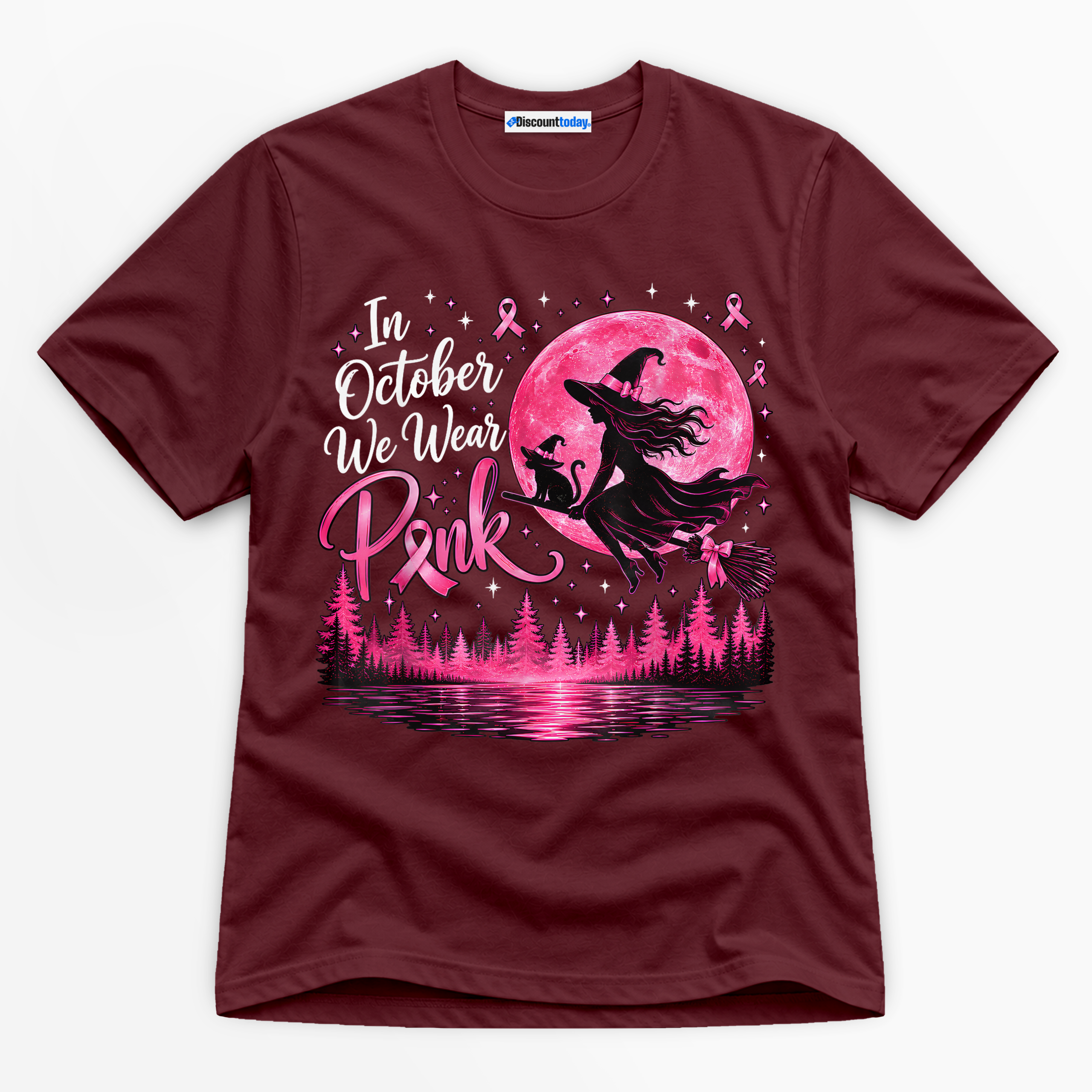 In October We Wear Pink Premium Graphic T-Shirt - Halloween catona-0980-v6