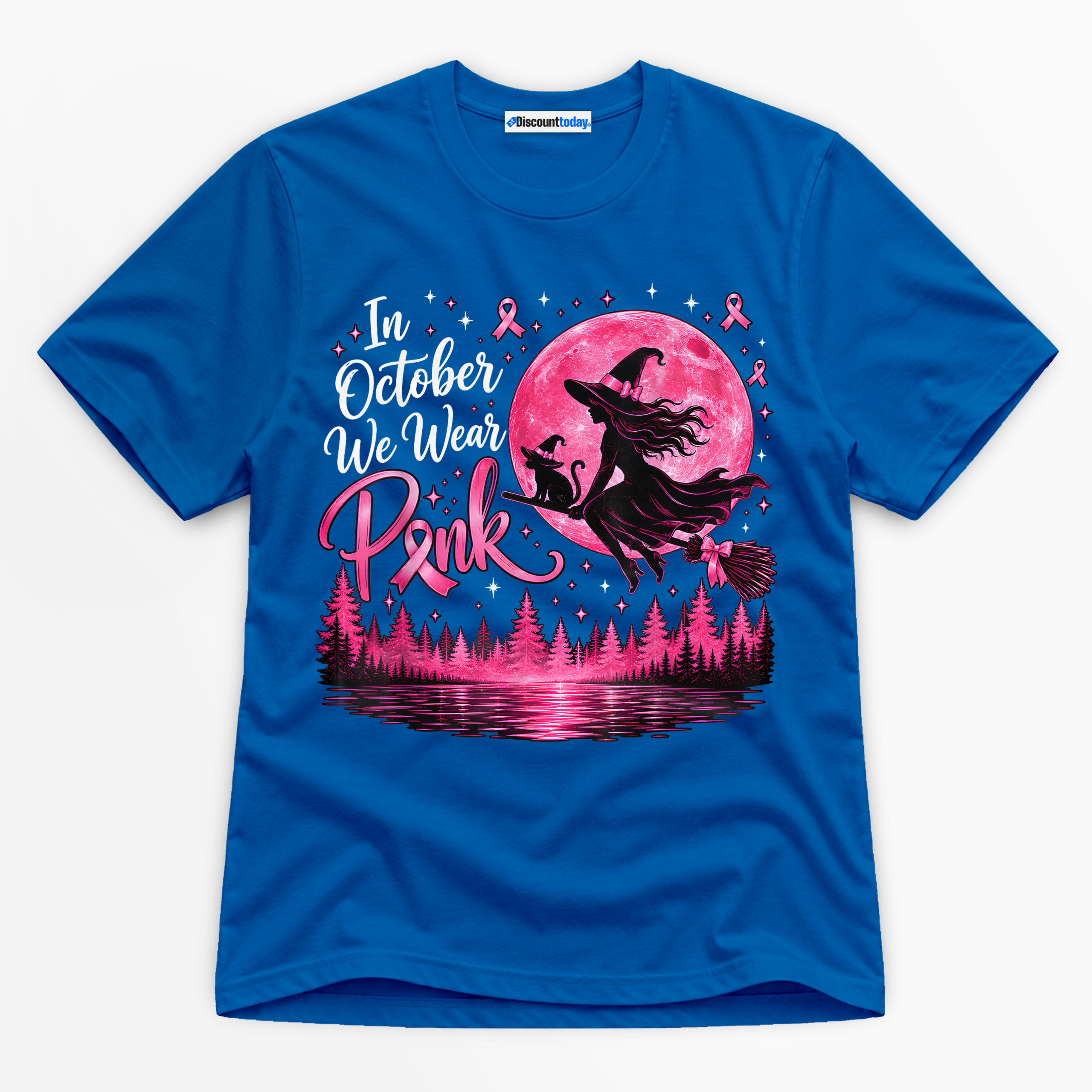 In October We Wear Pink Premium Graphic T-Shirt - Halloween catona-0980-v8