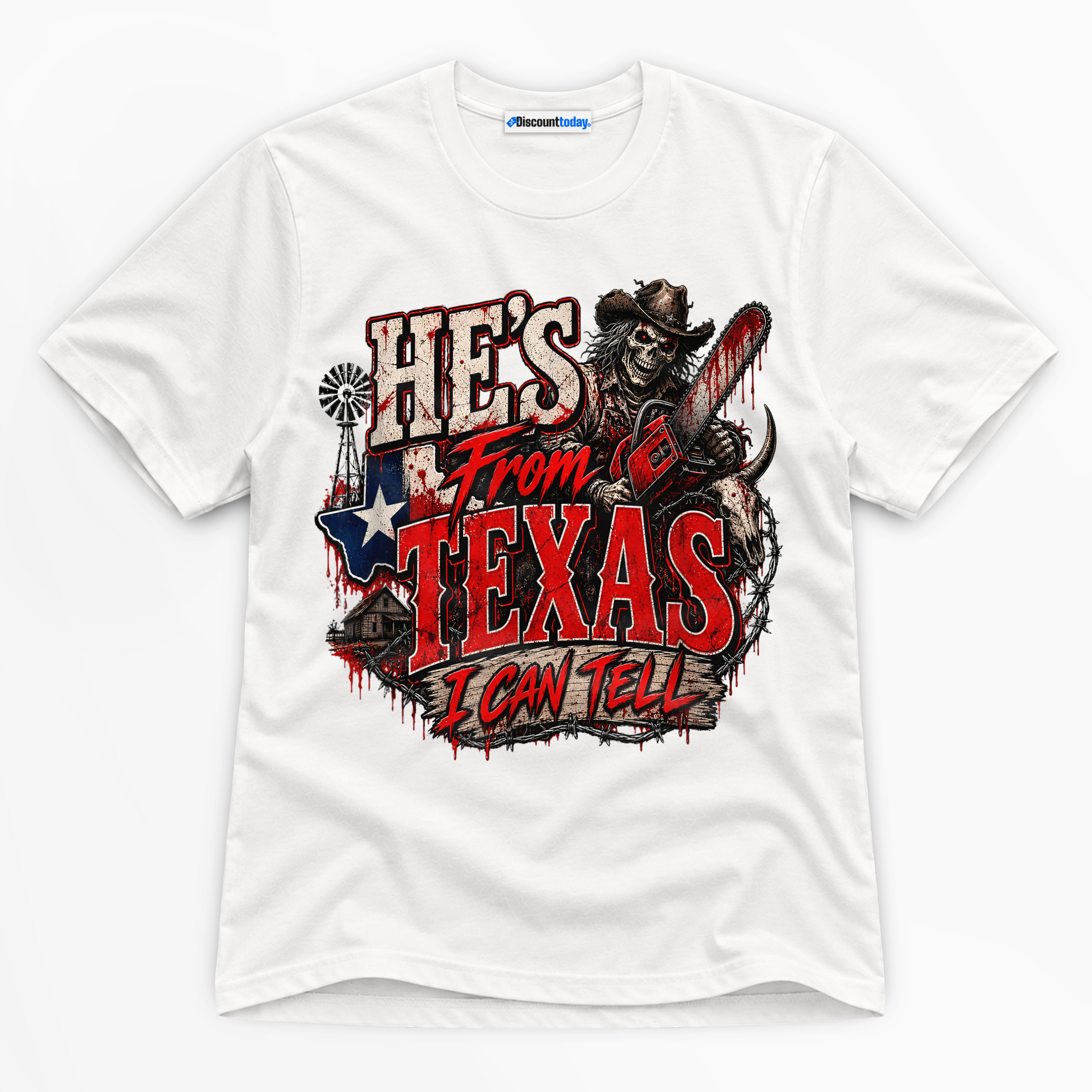 He's From Texas I Can Tell Premium Graphic Ver 9 T-Shirt - Halloween catona-0981-v1