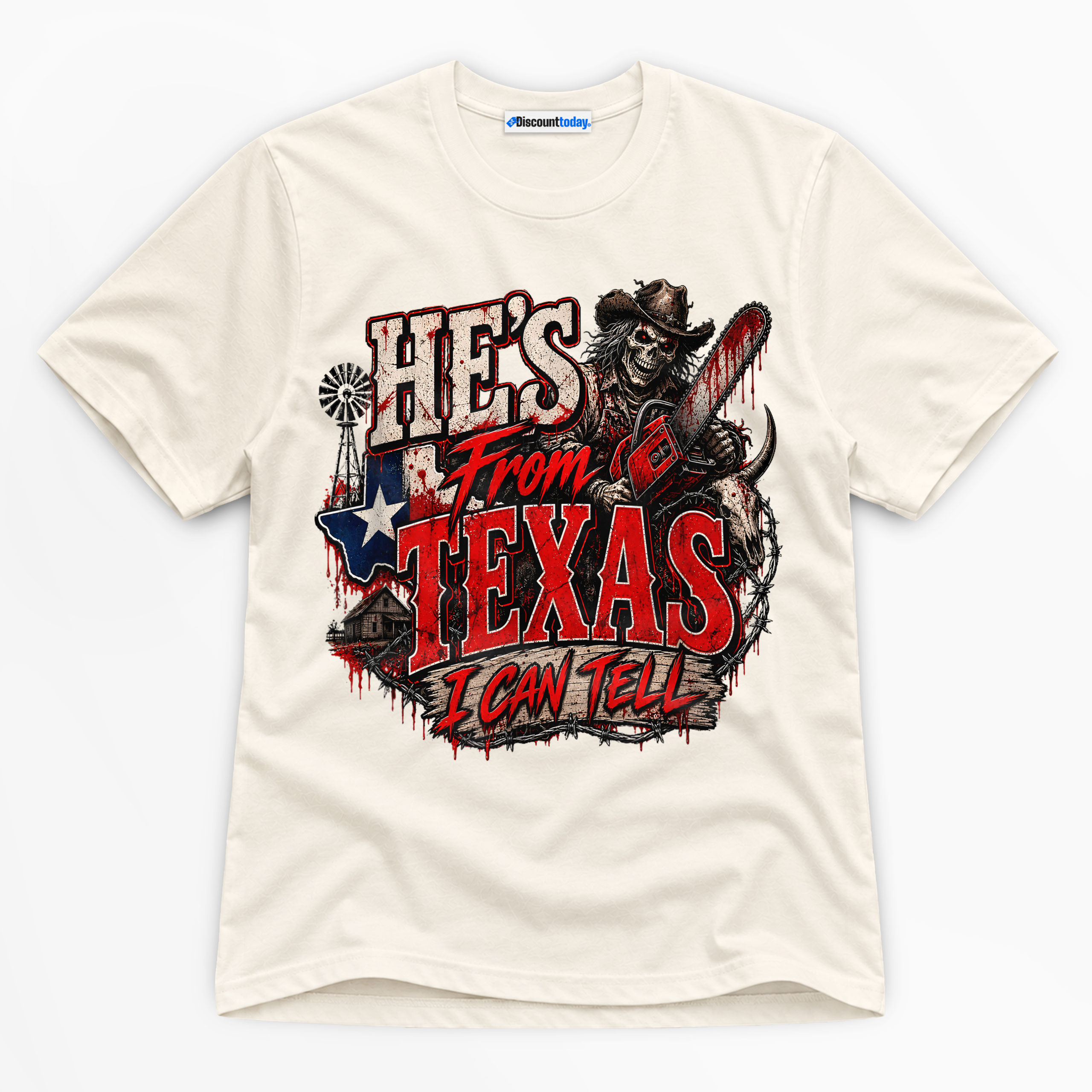He's From Texas I Can Tell Premium Graphic Ver 9 T-Shirt - Halloween catona-0981-v2