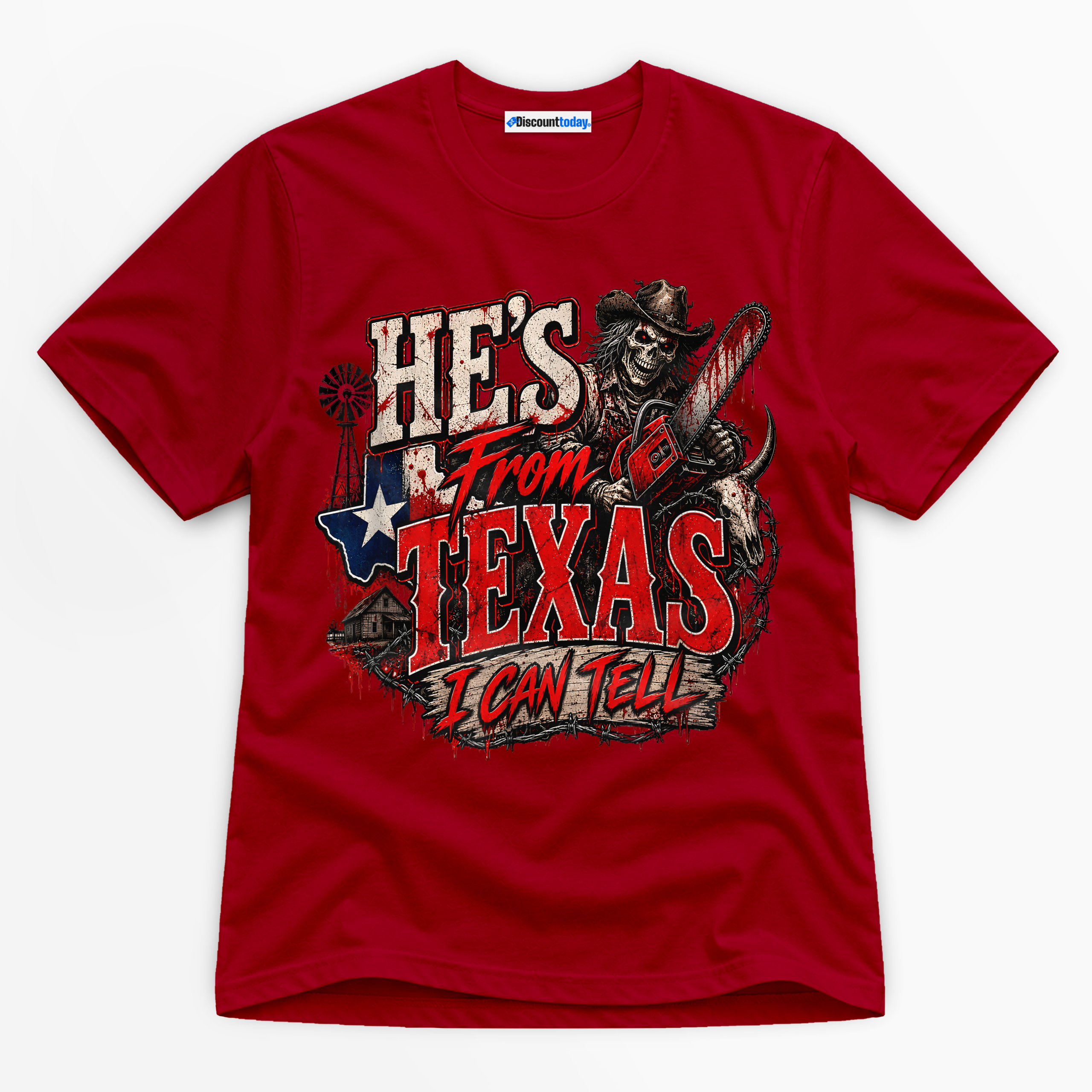 He's From Texas I Can Tell Premium Graphic Ver 9 T-Shirt - Halloween catona-0981-v4