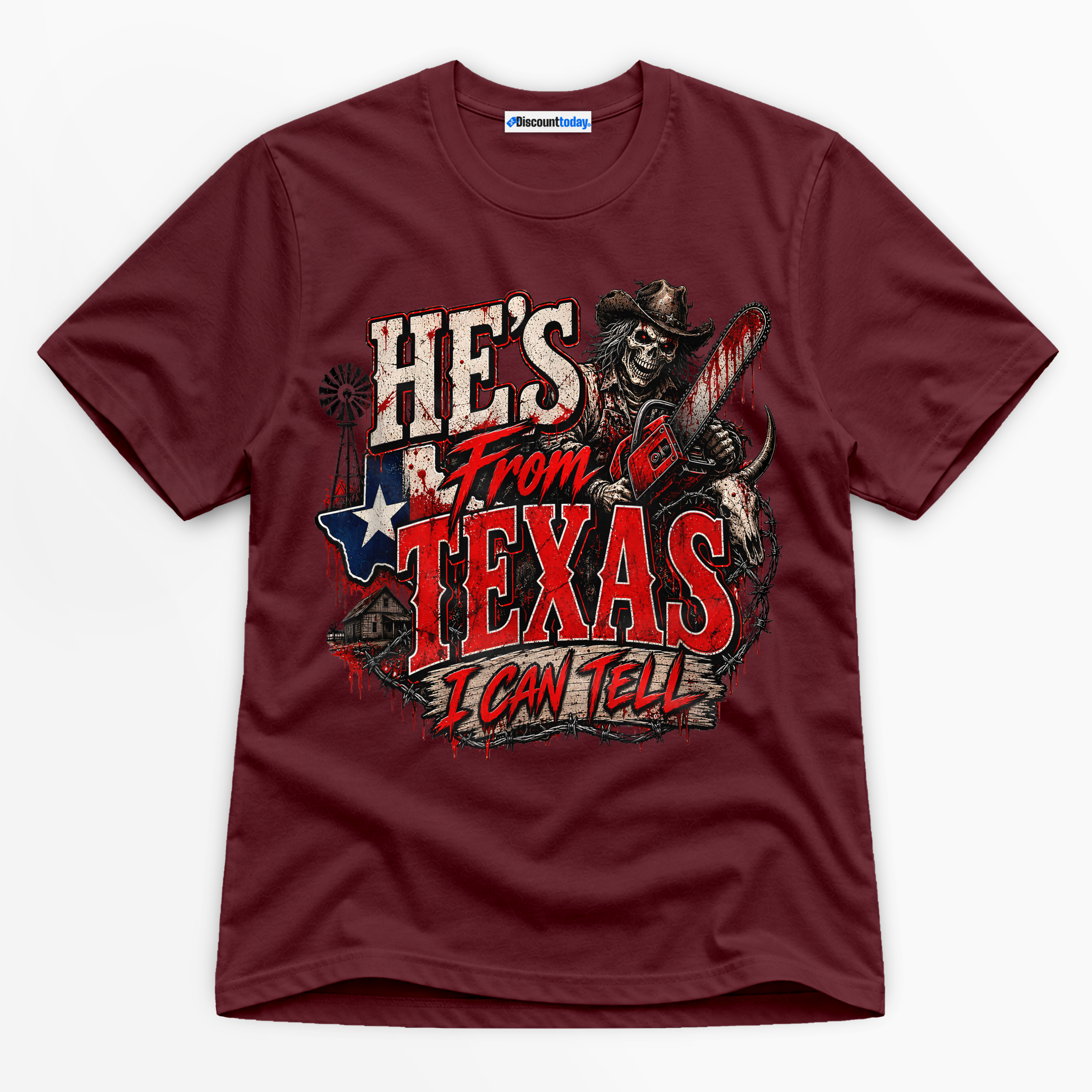 He's From Texas I Can Tell Premium Graphic Ver 9 T-Shirt - Halloween catona-0981-v5