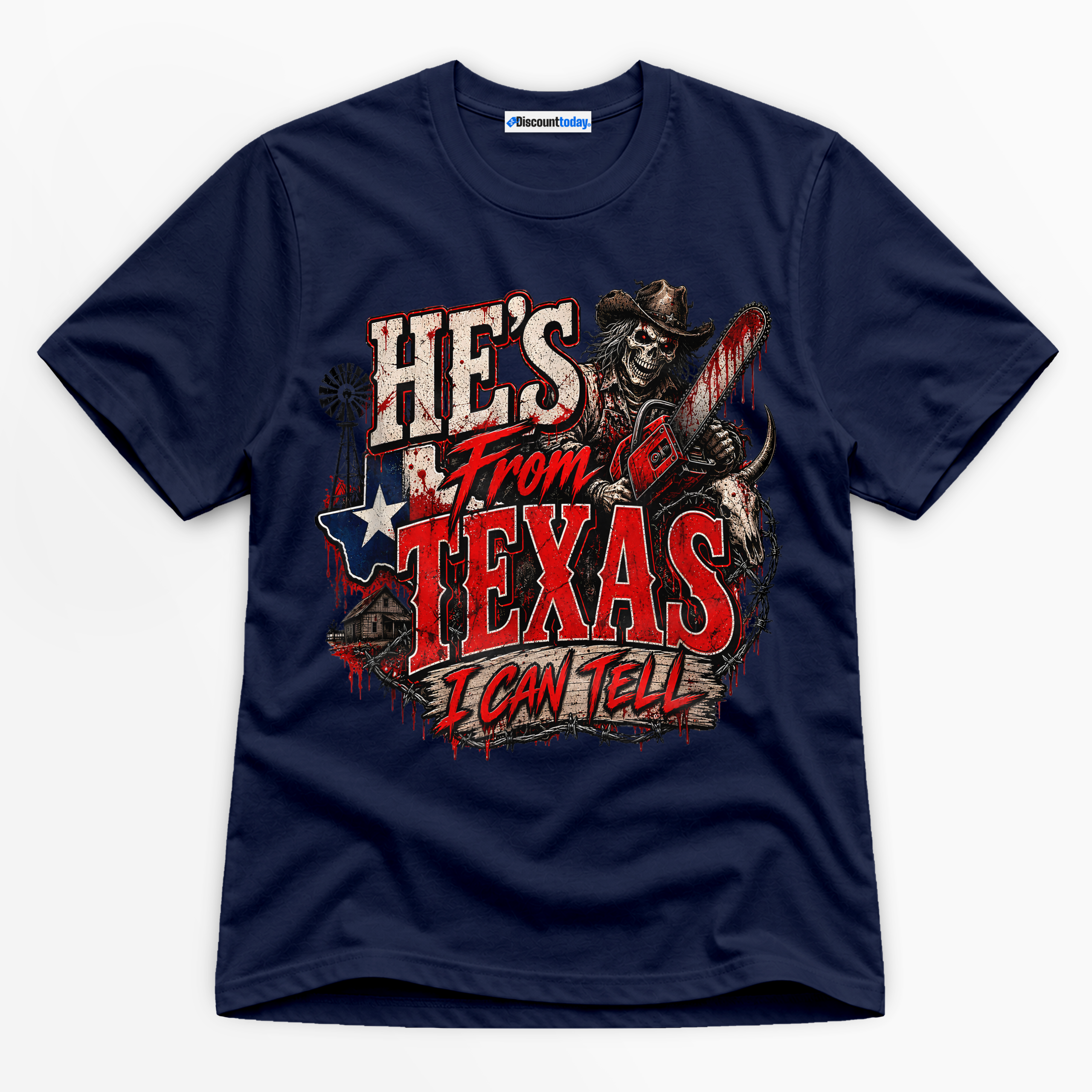 He's From Texas I Can Tell Premium Graphic Ver 9 T-Shirt - Halloween catona-0981-v7