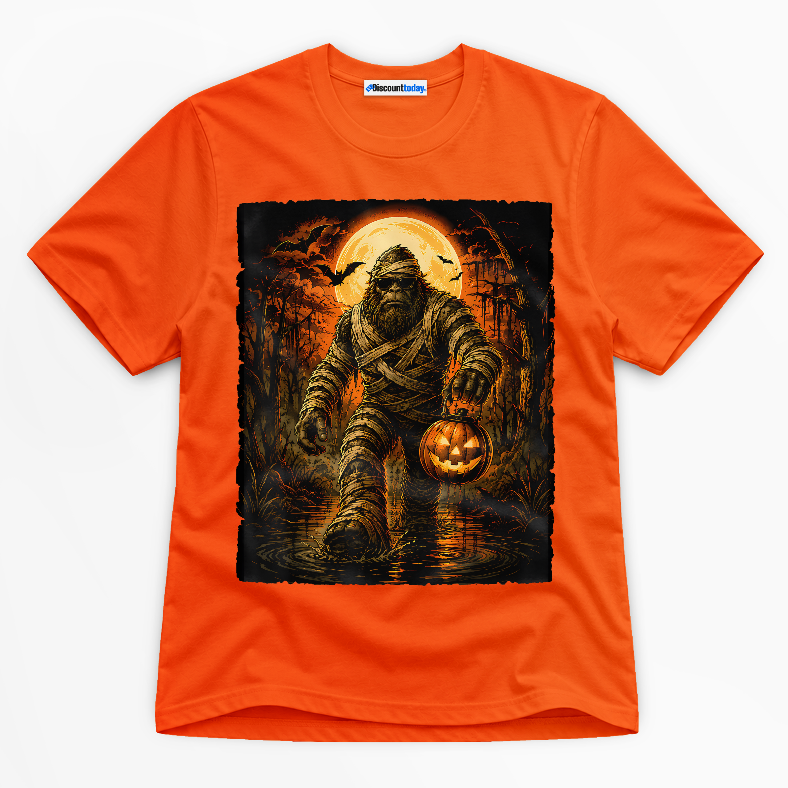 Halloween Mummy Bigfoot Premium Graphic T-Shirt - Halloween catona-0984-v3