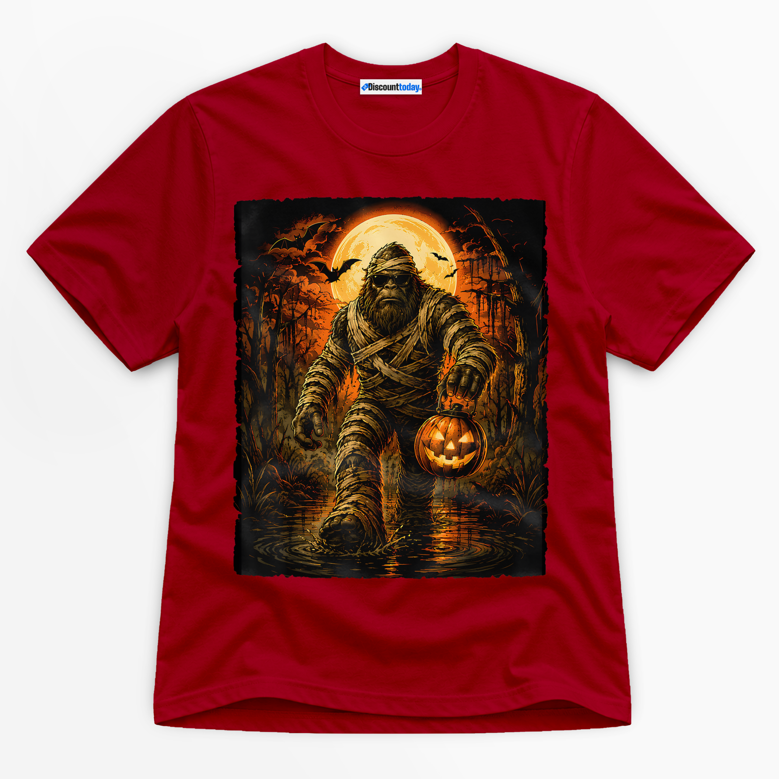 Halloween Mummy Bigfoot Premium Graphic T-Shirt - Halloween catona-0984-v4