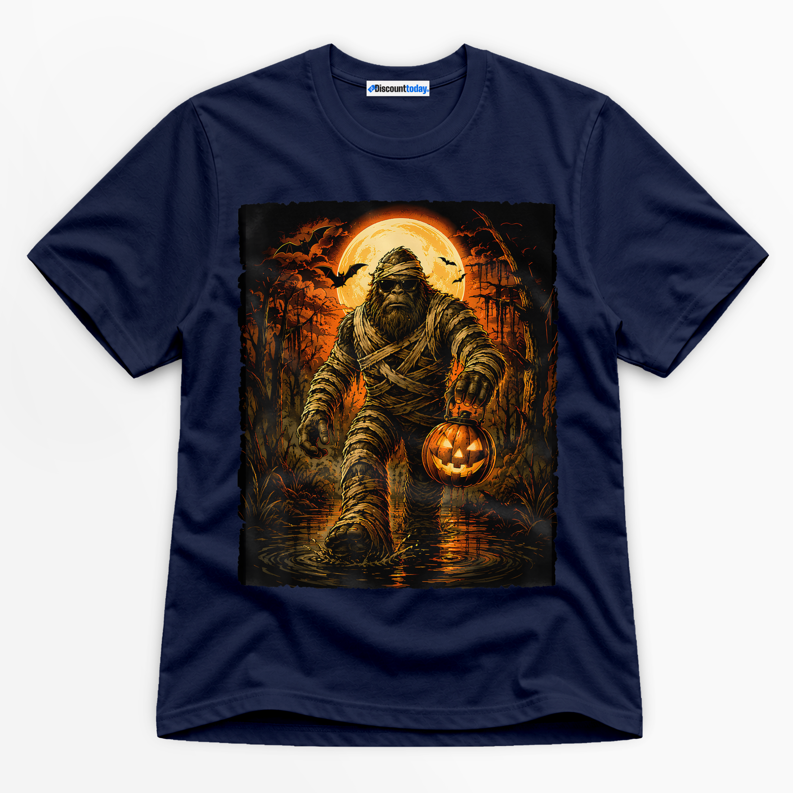 Halloween Mummy Bigfoot Premium Graphic T-Shirt - Halloween catona-0984-v7