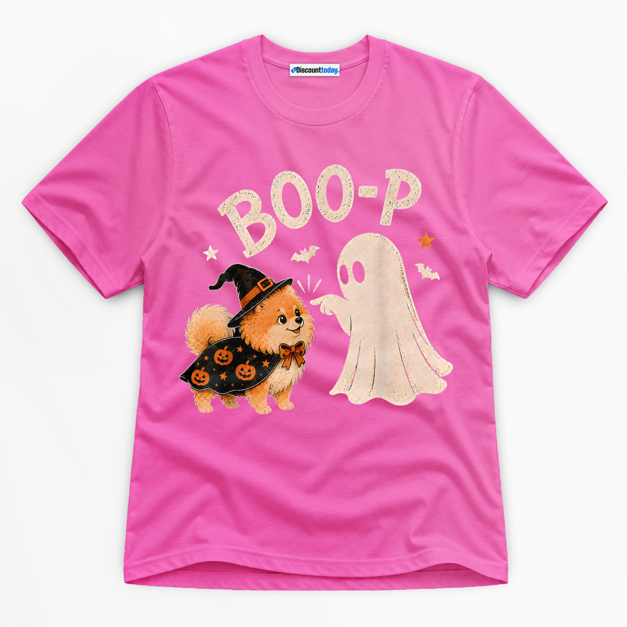 Boo-P Ghost And Dog Premium Graphic Ver 2 T-Shirt - Halloween catona-0991-v2