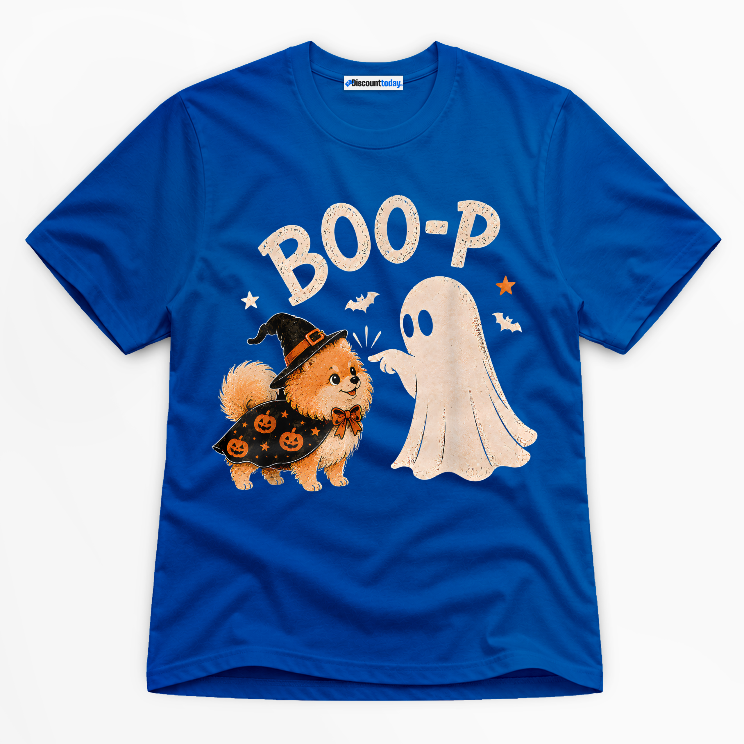 Boo-P Ghost And Dog Premium Graphic Ver 2 T-Shirt - Halloween catona-0991-v3