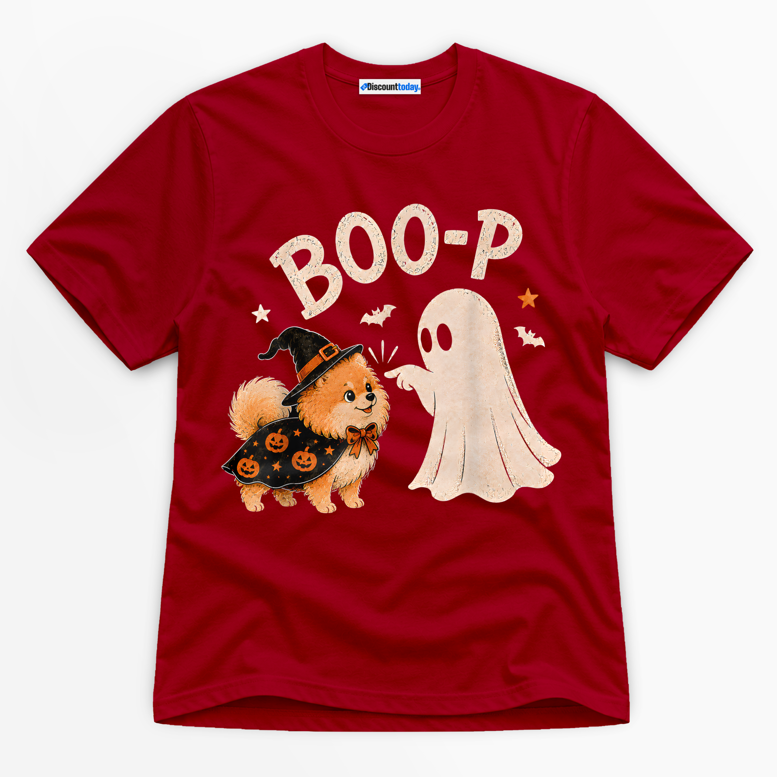 Boo-P Ghost And Dog Premium Graphic Ver 2 T-Shirt - Halloween catona-0991-v4