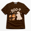 Boo-P Ghost And Dog Premium Graphic Ver 2 T-Shirt - Halloween catona-0991-v6