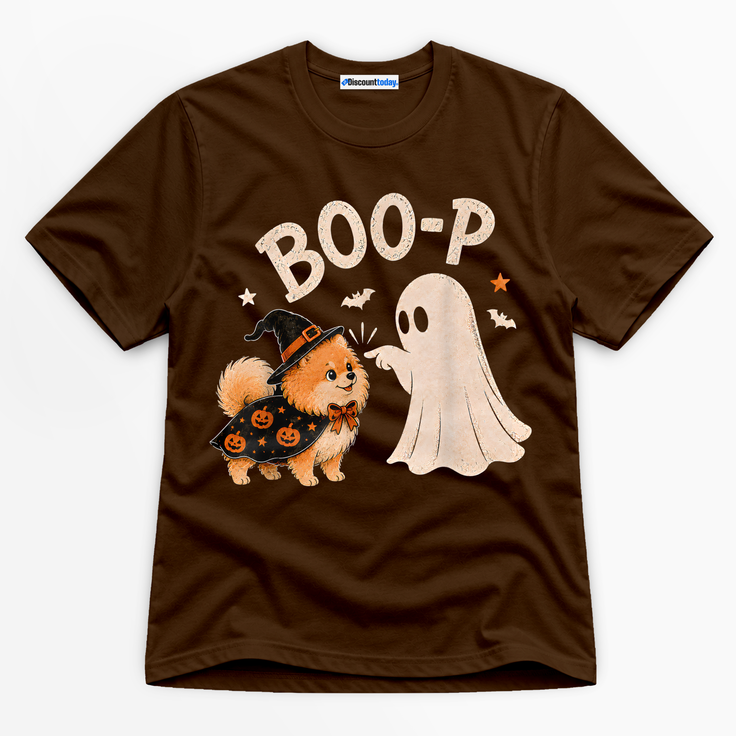 Boo-P Ghost And Dog Premium Graphic Ver 2 T-Shirt - Halloween catona-0991-v6
