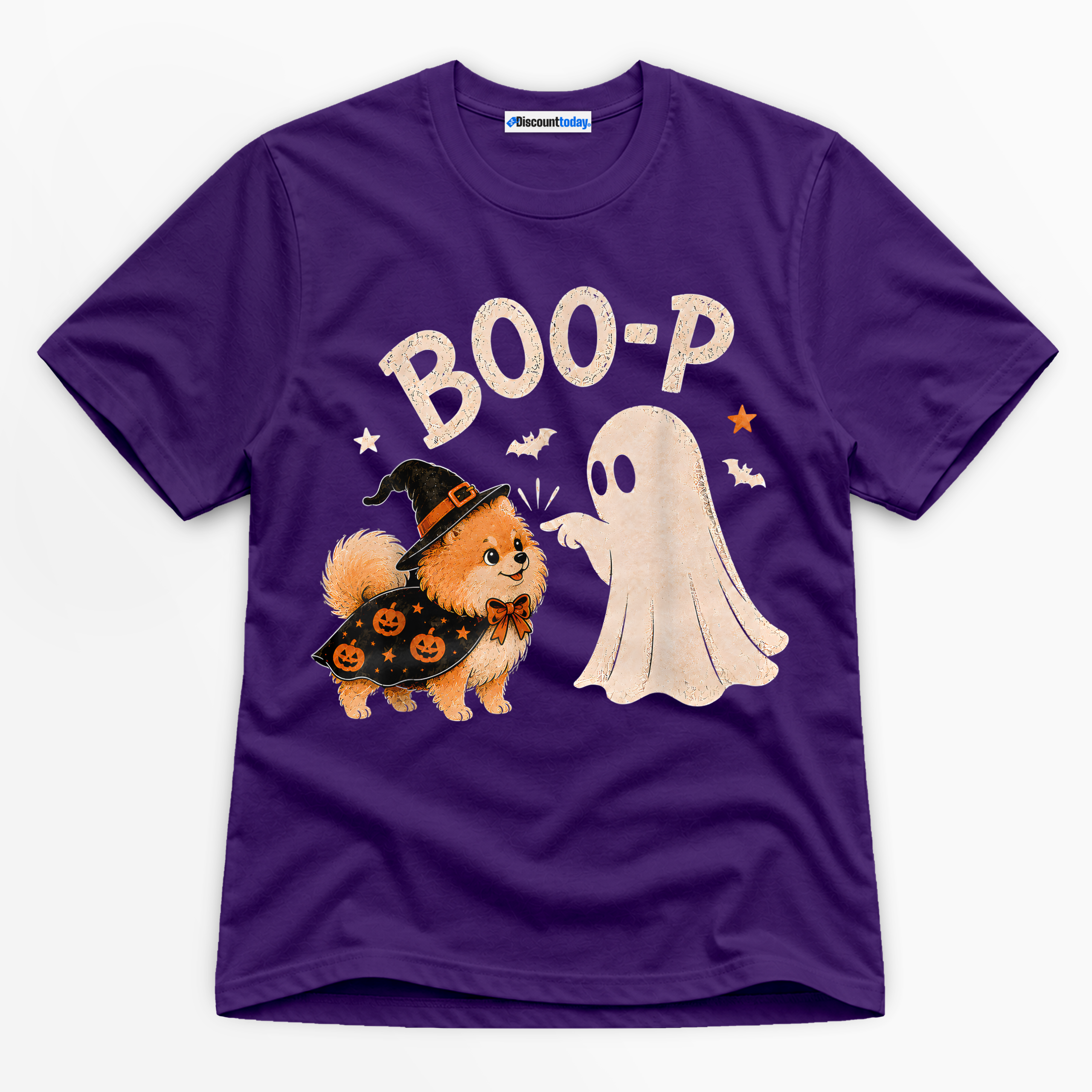 Boo-P Ghost And Dog Premium Graphic Ver 2 T-Shirt - Halloween catona-0991-v8