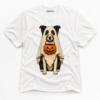 Trick Or Treat Ghost Dog Premium Graphic T-Shirt - Halloween catona-1008-v1