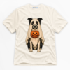 Trick Or Treat Ghost Dog Premium Graphic T-Shirt - Halloween catona-1008-v2