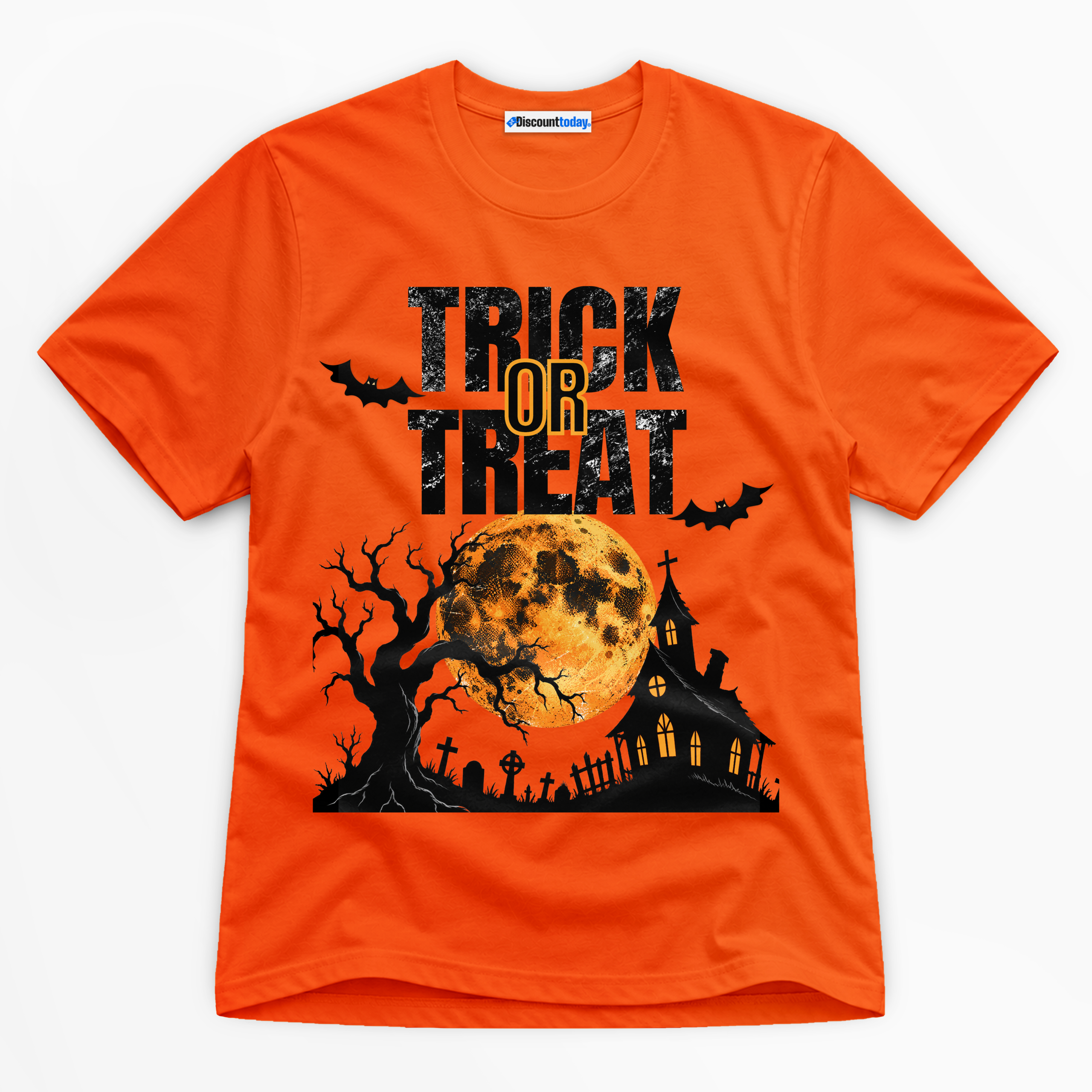 Trick Or Treat Haunted House Premium Graphic T-Shirt - Halloween catona-1012-v2