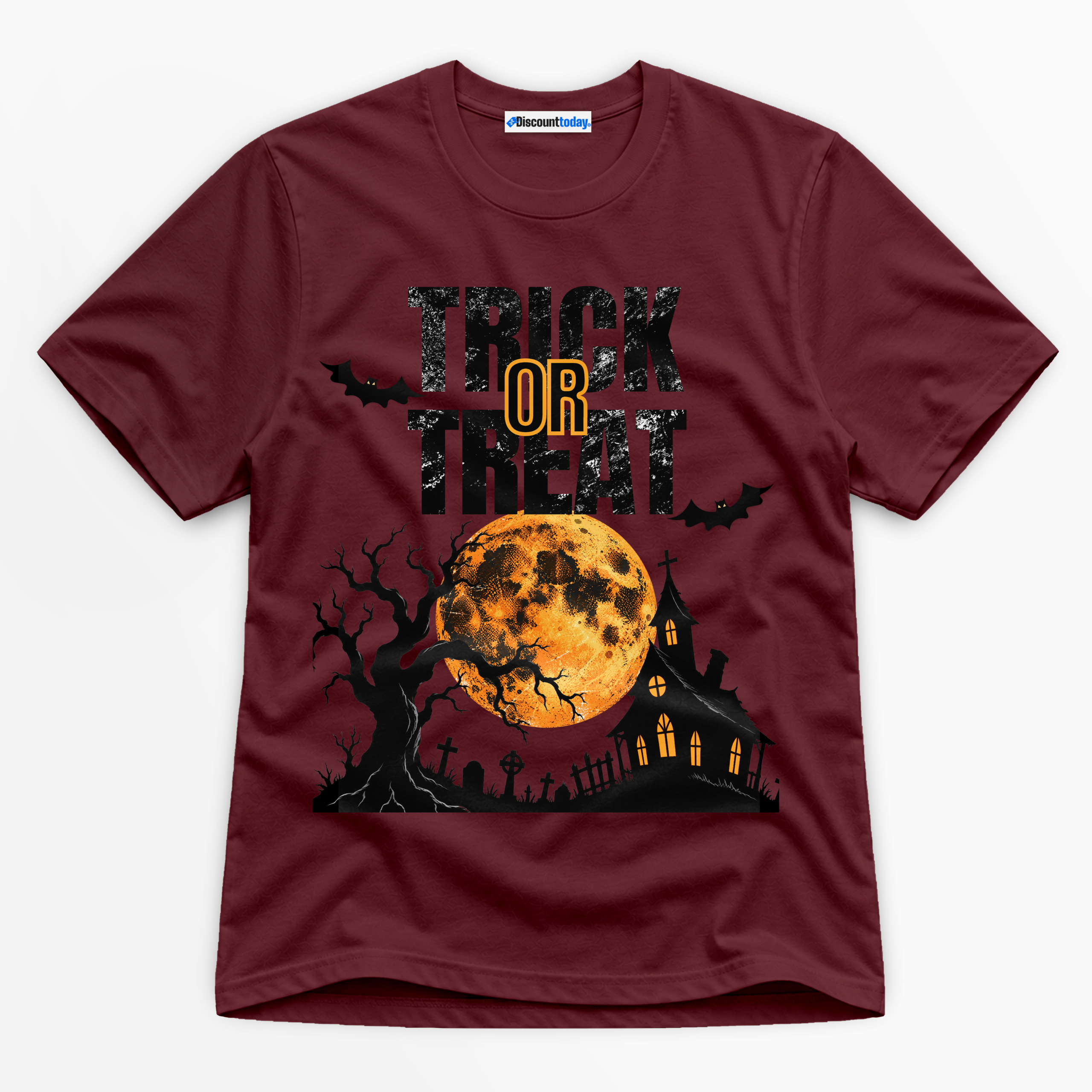 Trick Or Treat Haunted House Premium Graphic T-Shirt - Halloween catona-1012-v3