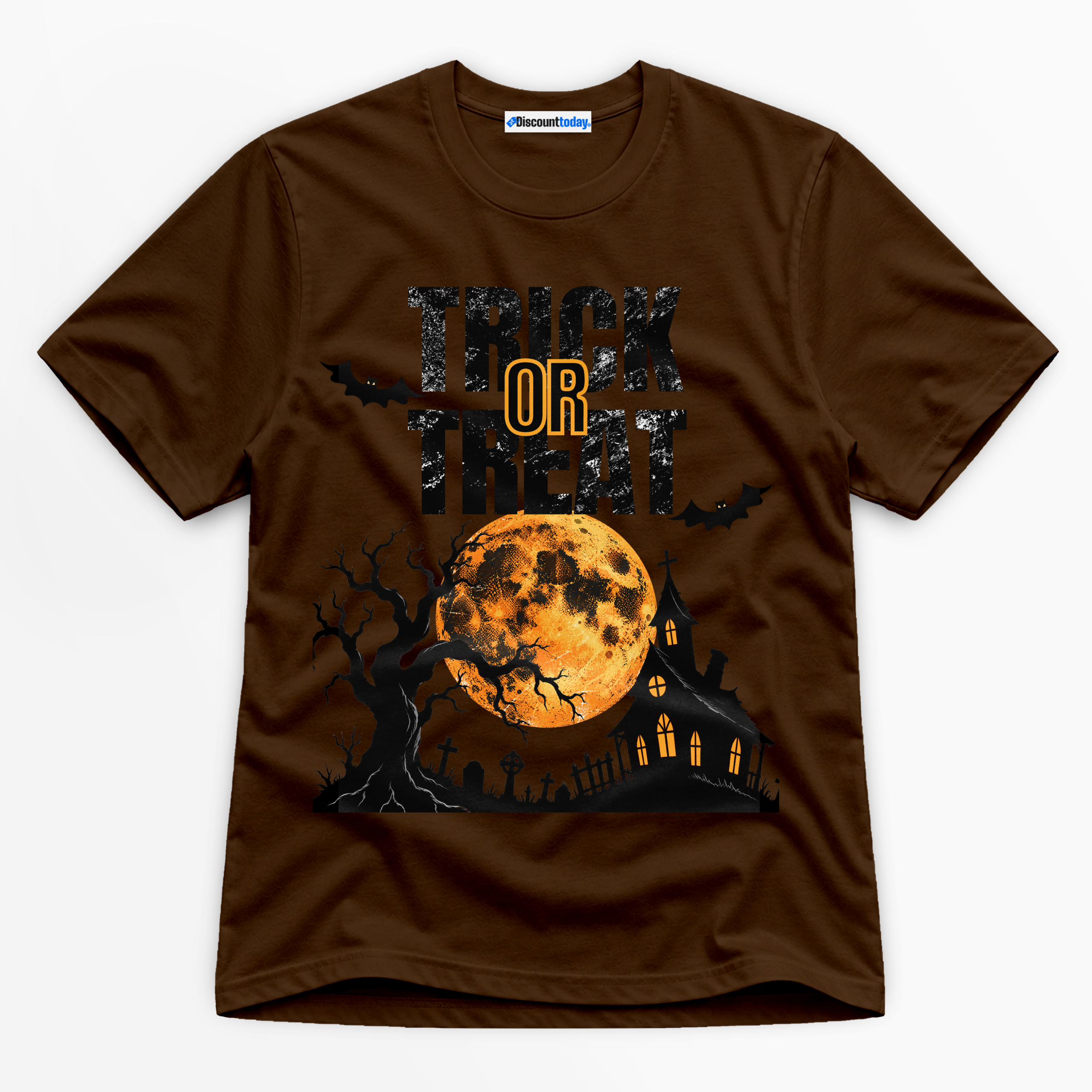 Trick Or Treat Haunted House Premium Graphic T-Shirt - Halloween catona-1012-v4