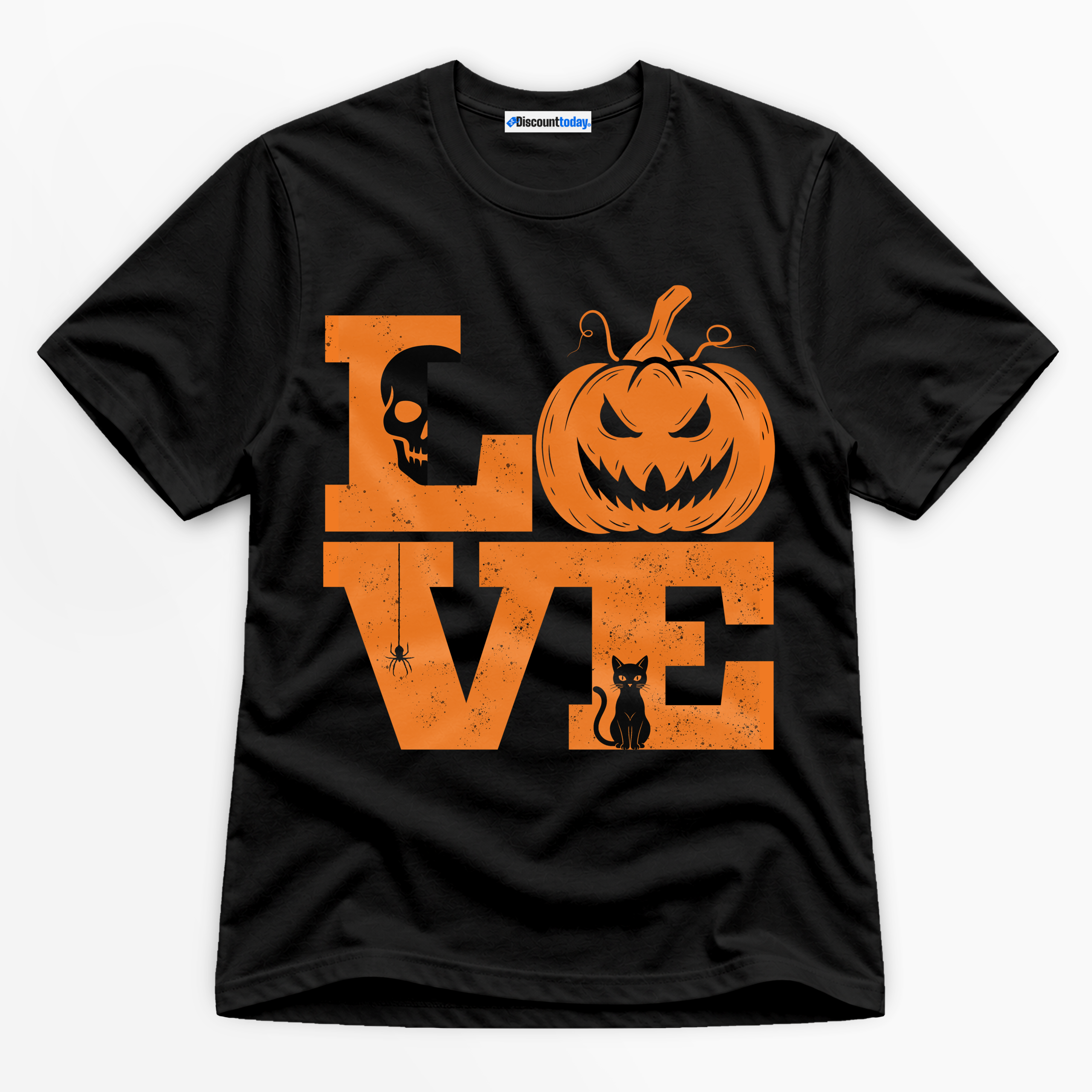 Halloween Love Pumpkin Premium Graphic T-Shirt - Halloween catona-1013