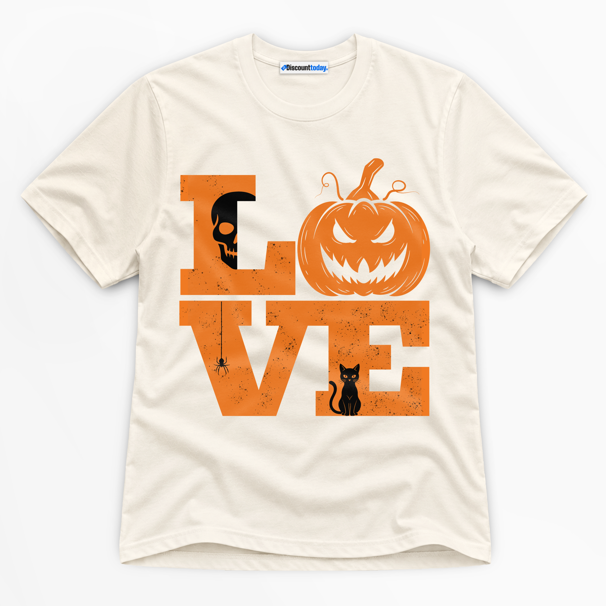 Halloween Love Pumpkin Premium Graphic T-Shirt - Halloween catona-1013-v2