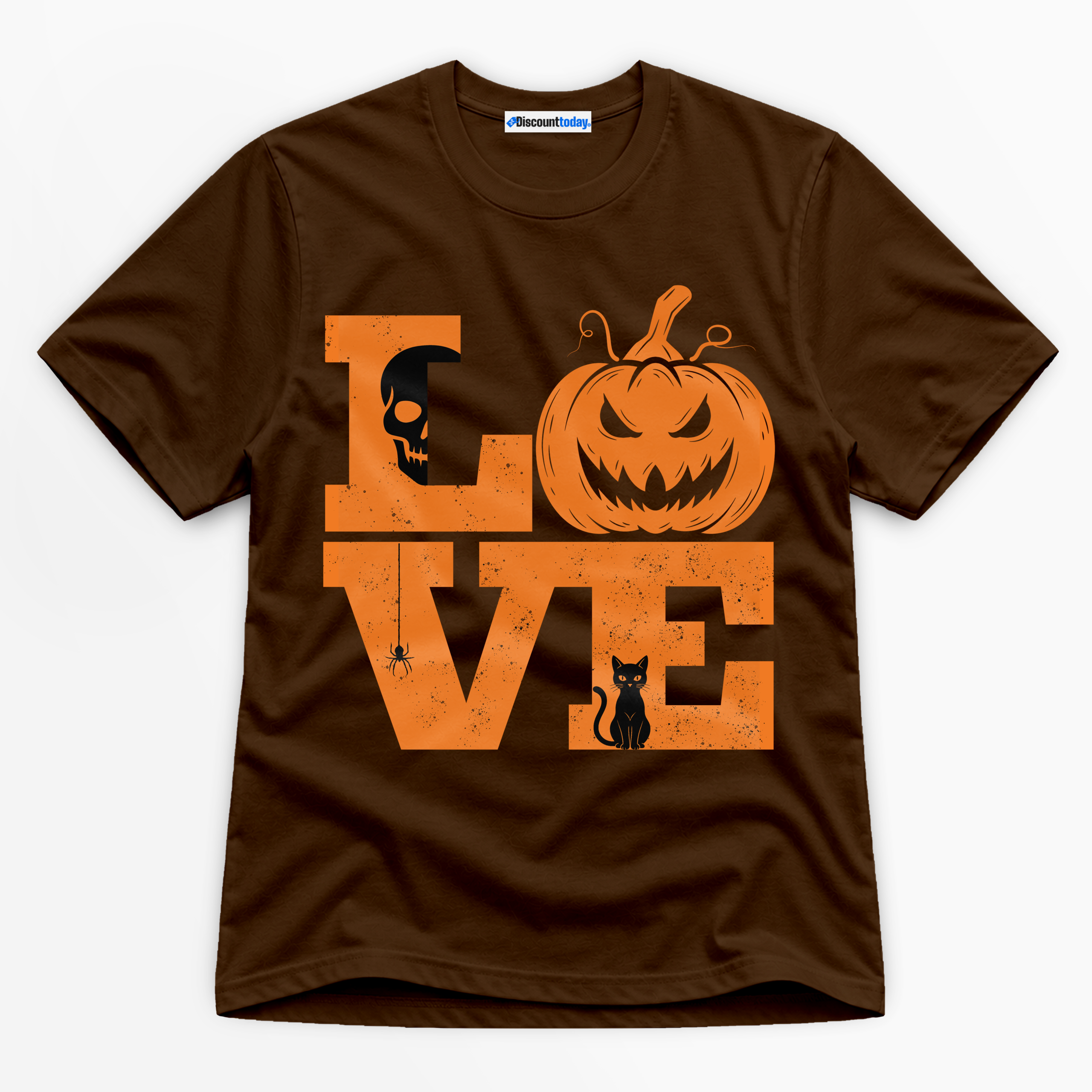 Halloween Love Pumpkin Premium Graphic T-Shirt - Halloween catona-1013-v4
