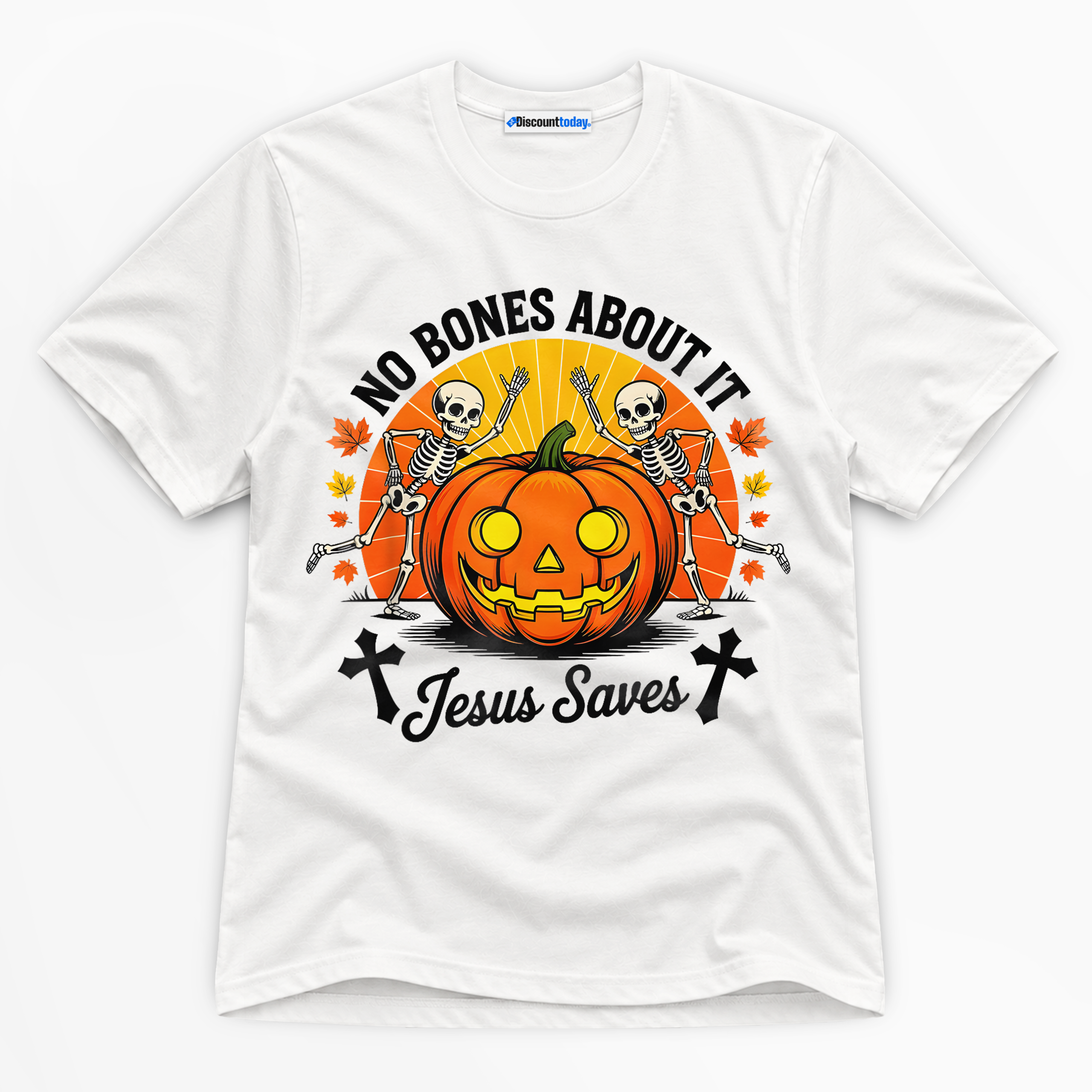 No Bones About It Jesus Saves Premium Graphic T-Shirt - Halloween catona-1018