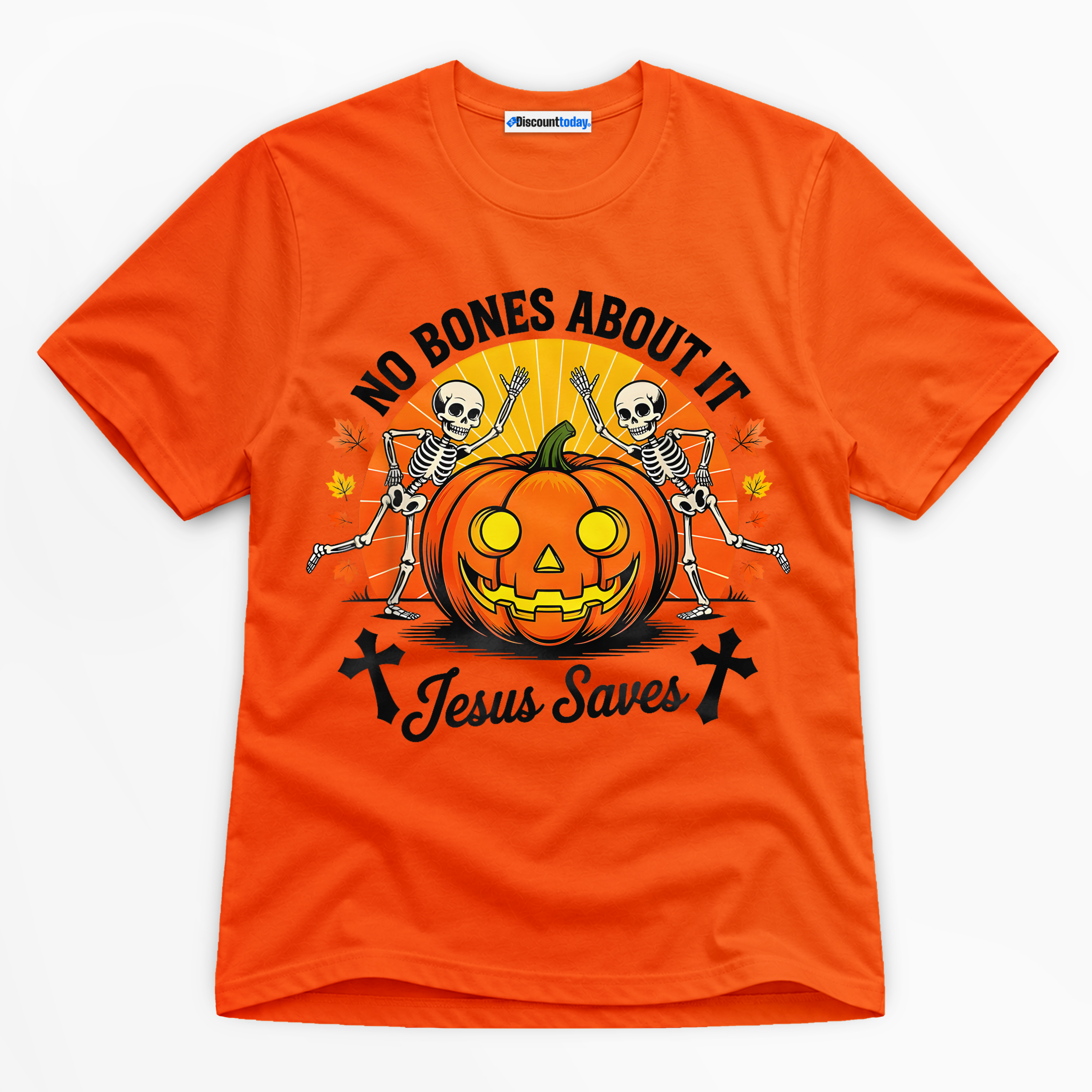 No Bones About It Jesus Saves Premium Graphic T-Shirt - Halloween catona-1018-v2