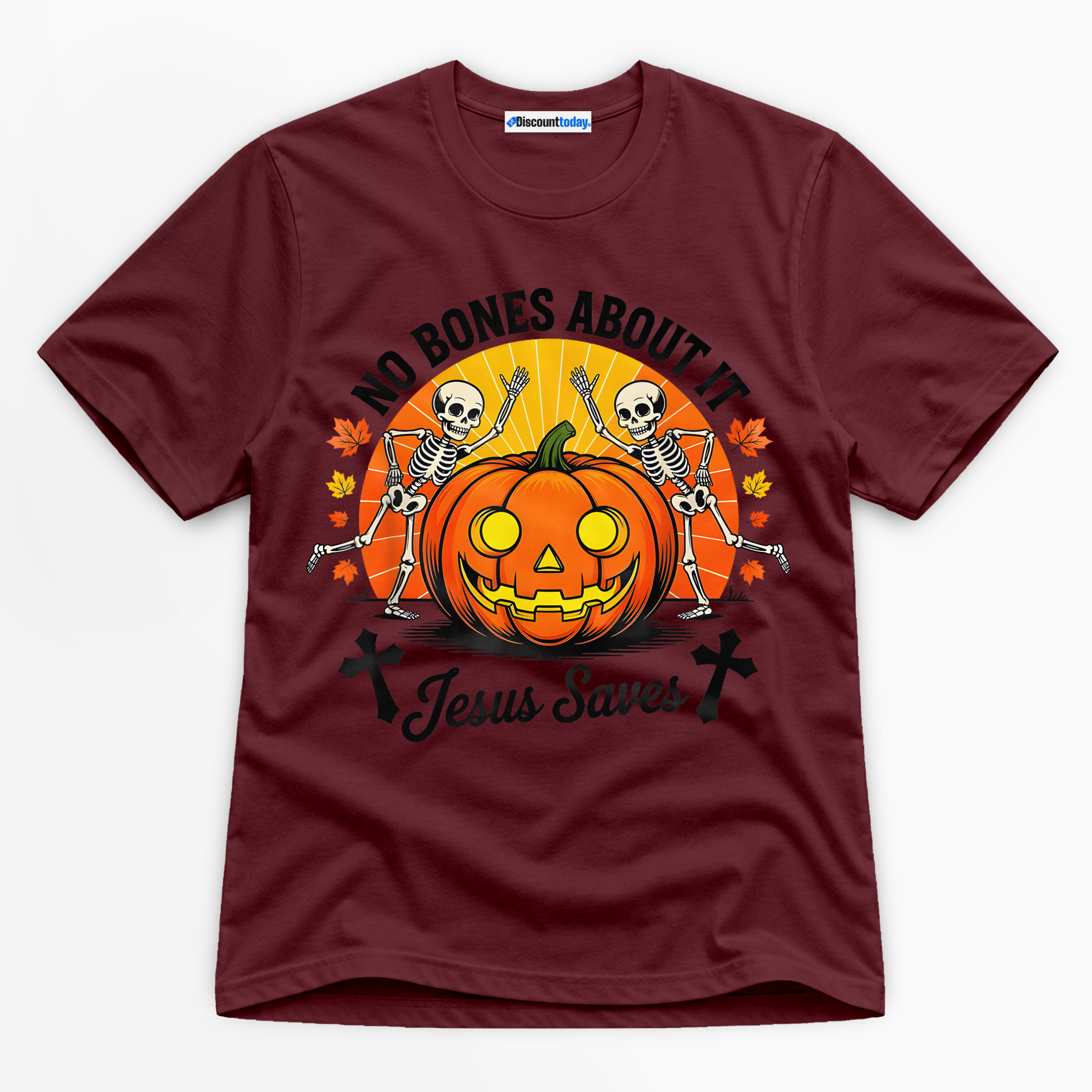 No Bones About It Jesus Saves Premium Graphic T-Shirt - Halloween catona-1018-v3