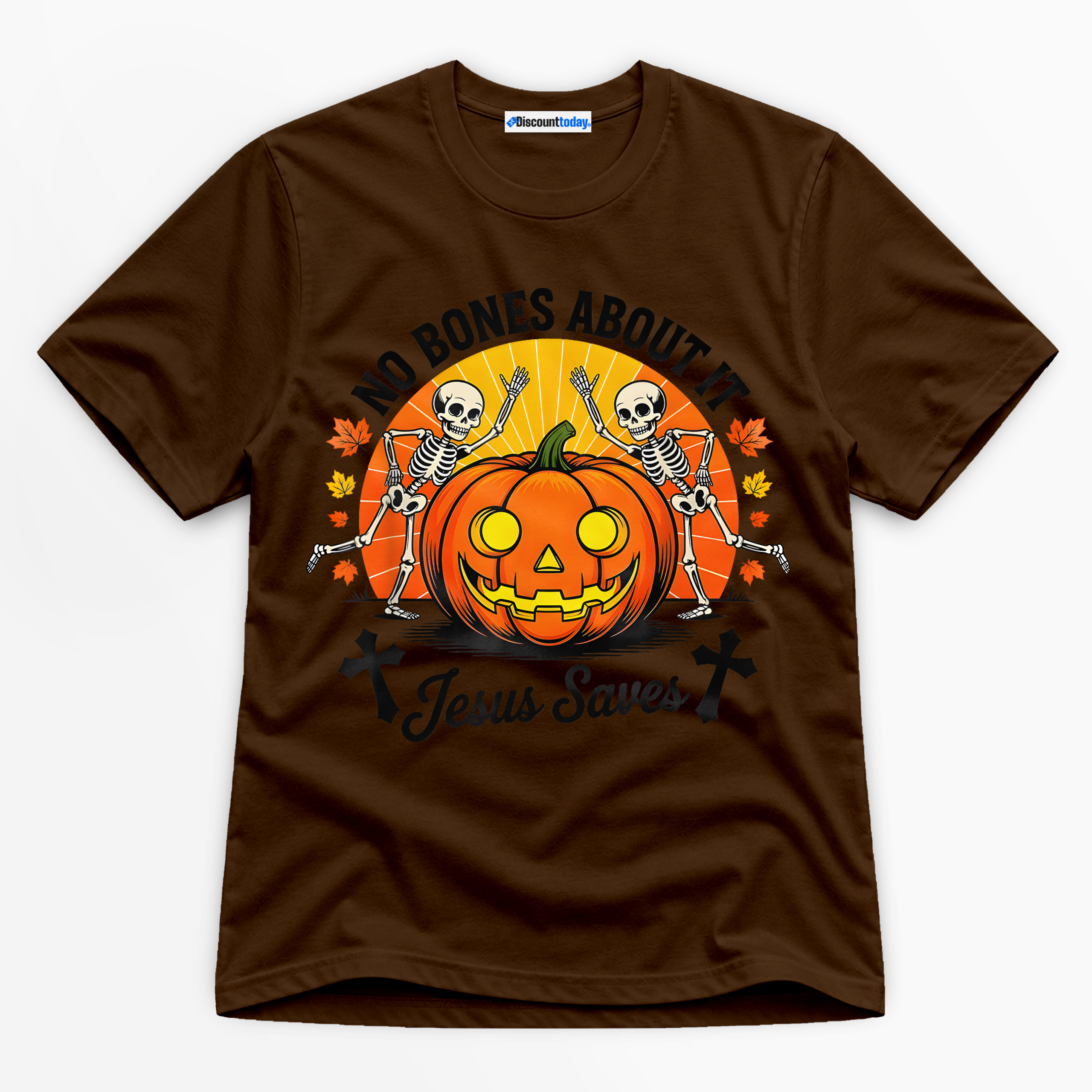 No Bones About It Jesus Saves Premium Graphic T-Shirt - Halloween catona-1018-v4