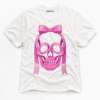 Pink Ribbon Skull Premium Graphic T-Shirt - Halloween catona-1021-v1