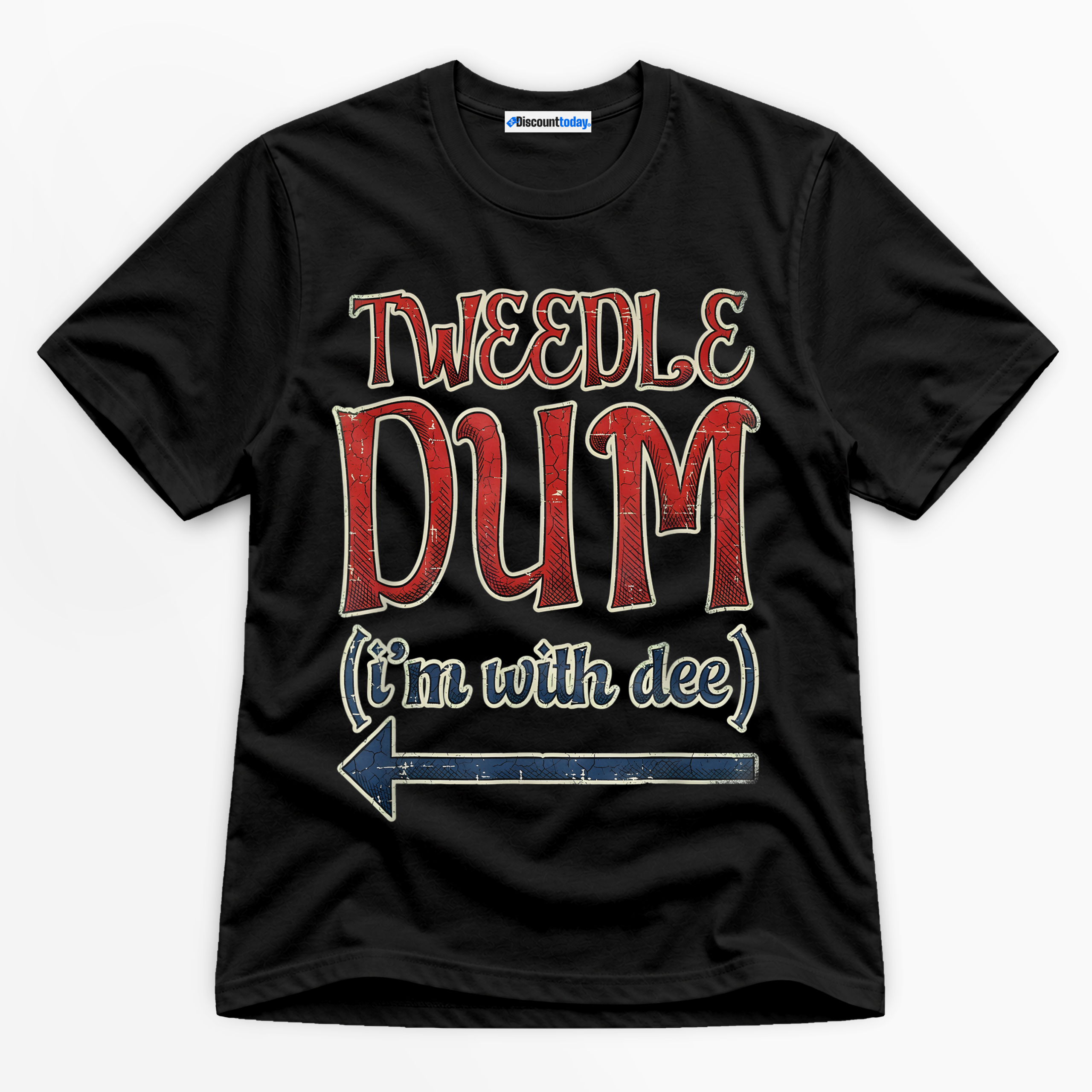 Tweedle Dum I'm With Dee Premium Graphic T-Shirt - Halloween catona-1024
