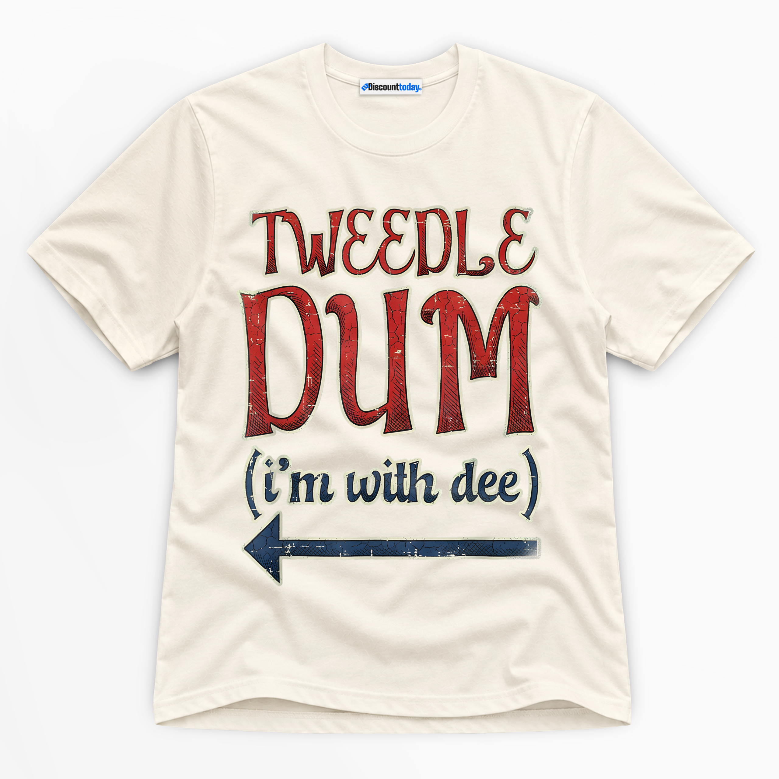 Tweedle Dum I'm With Dee Premium Graphic T-Shirt - Halloween catona-1024-v2