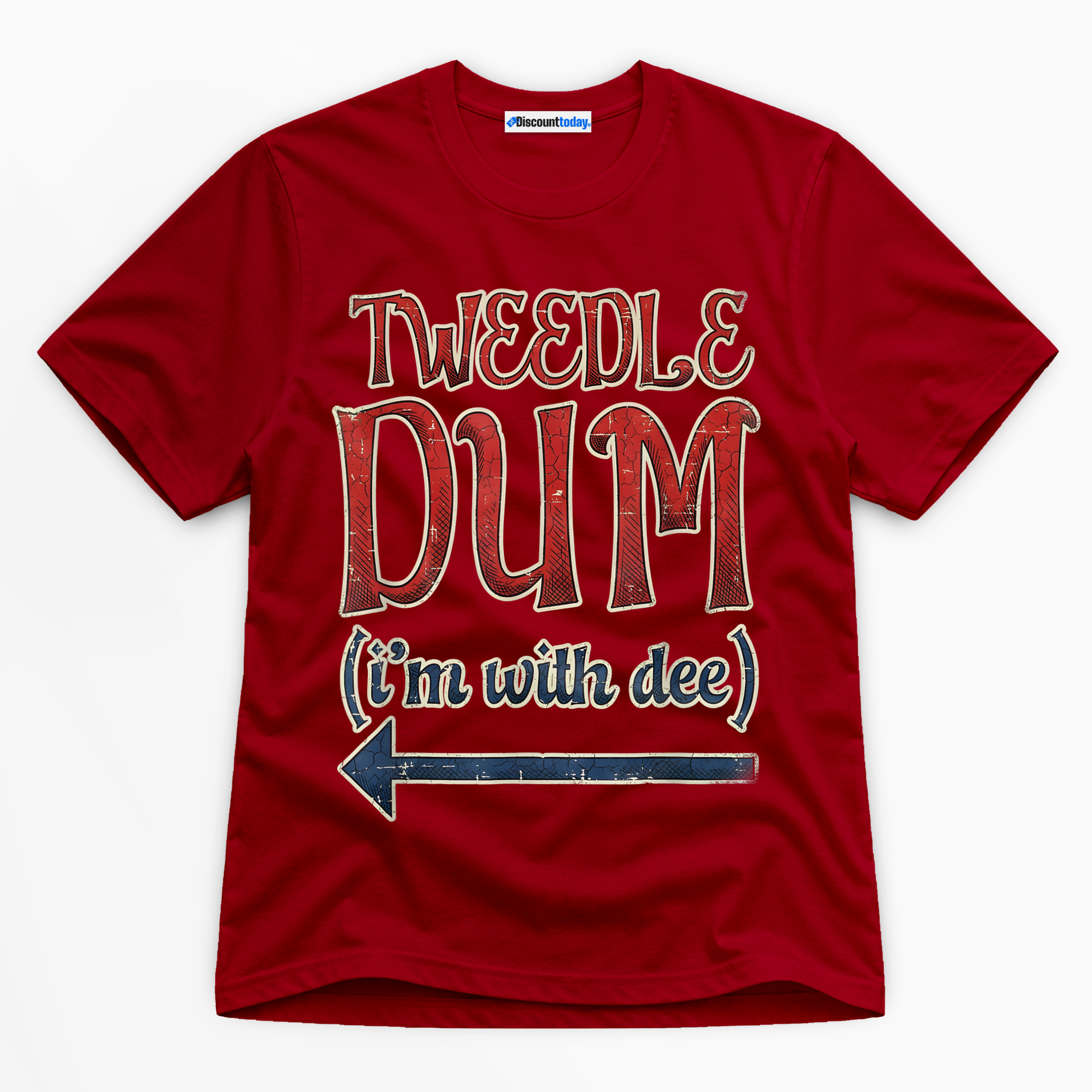 Tweedle Dum I'm With Dee Premium Graphic T-Shirt - Halloween catona-1024-v3