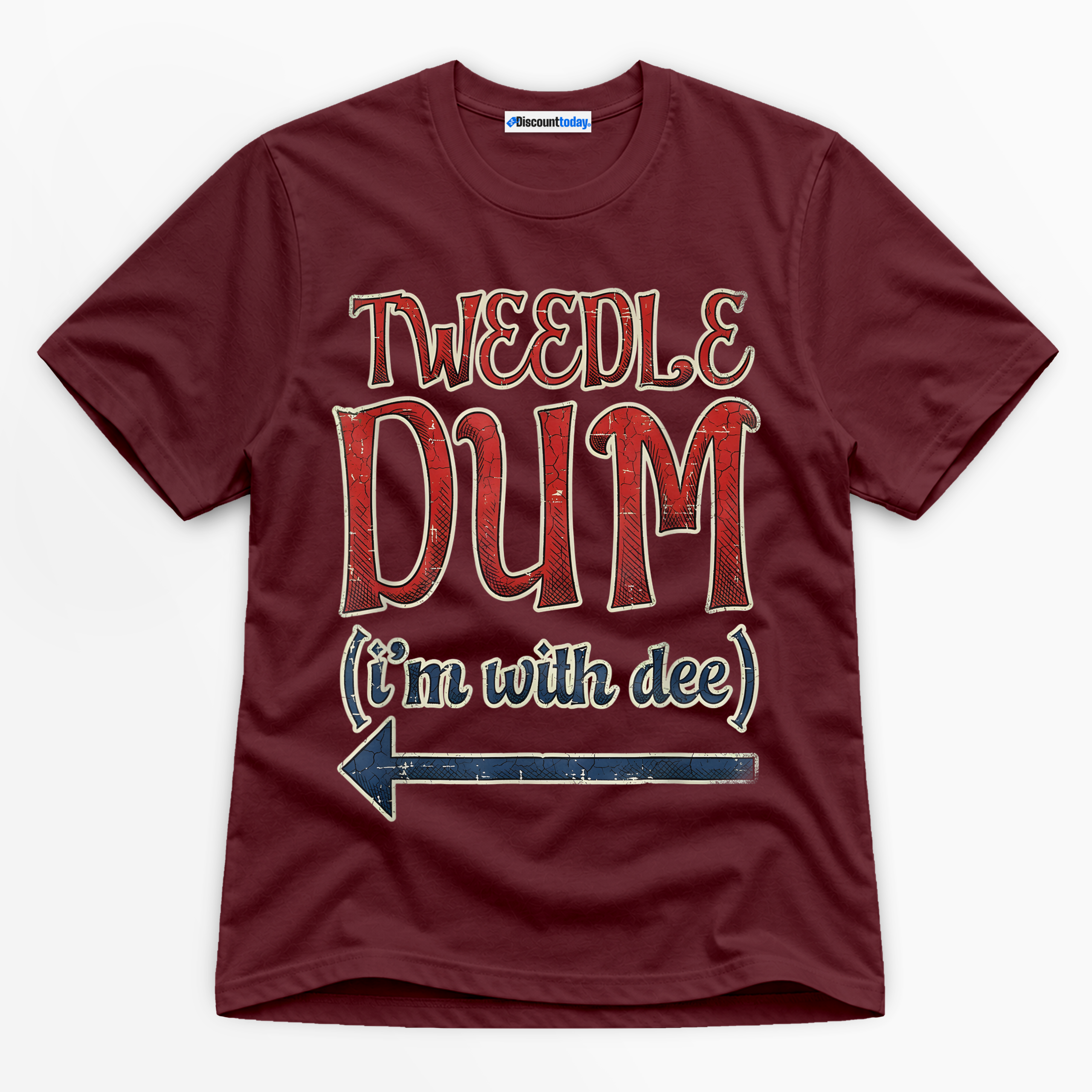 Tweedle Dum I'm With Dee Premium Graphic T-Shirt - Halloween catona-1024-v4