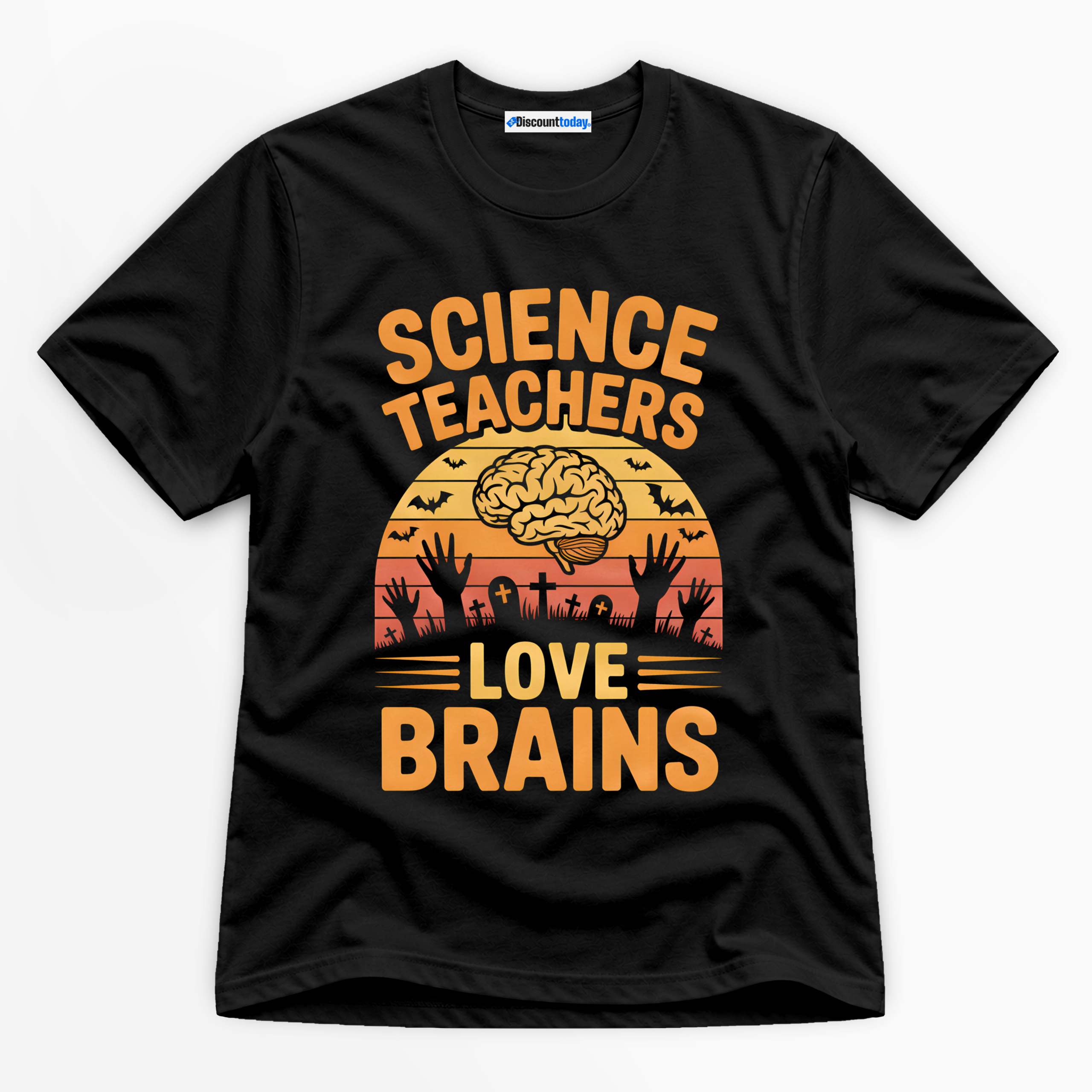 Science Teachers Love Brains Premium Graphic T-Shirt - Halloween catona-1035