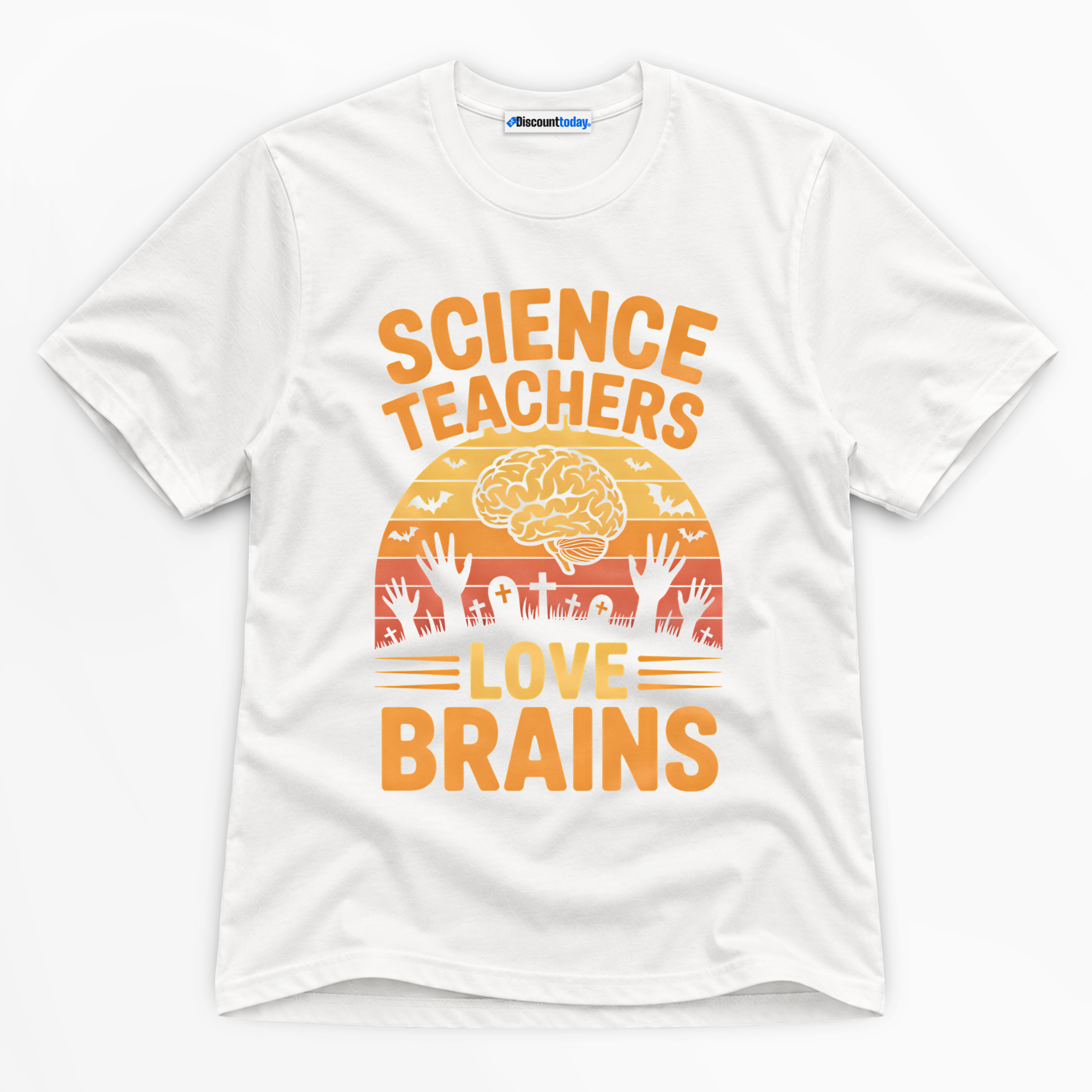 Science Teachers Love Brains Premium Graphic T-Shirt - Halloween catona-1035-v1