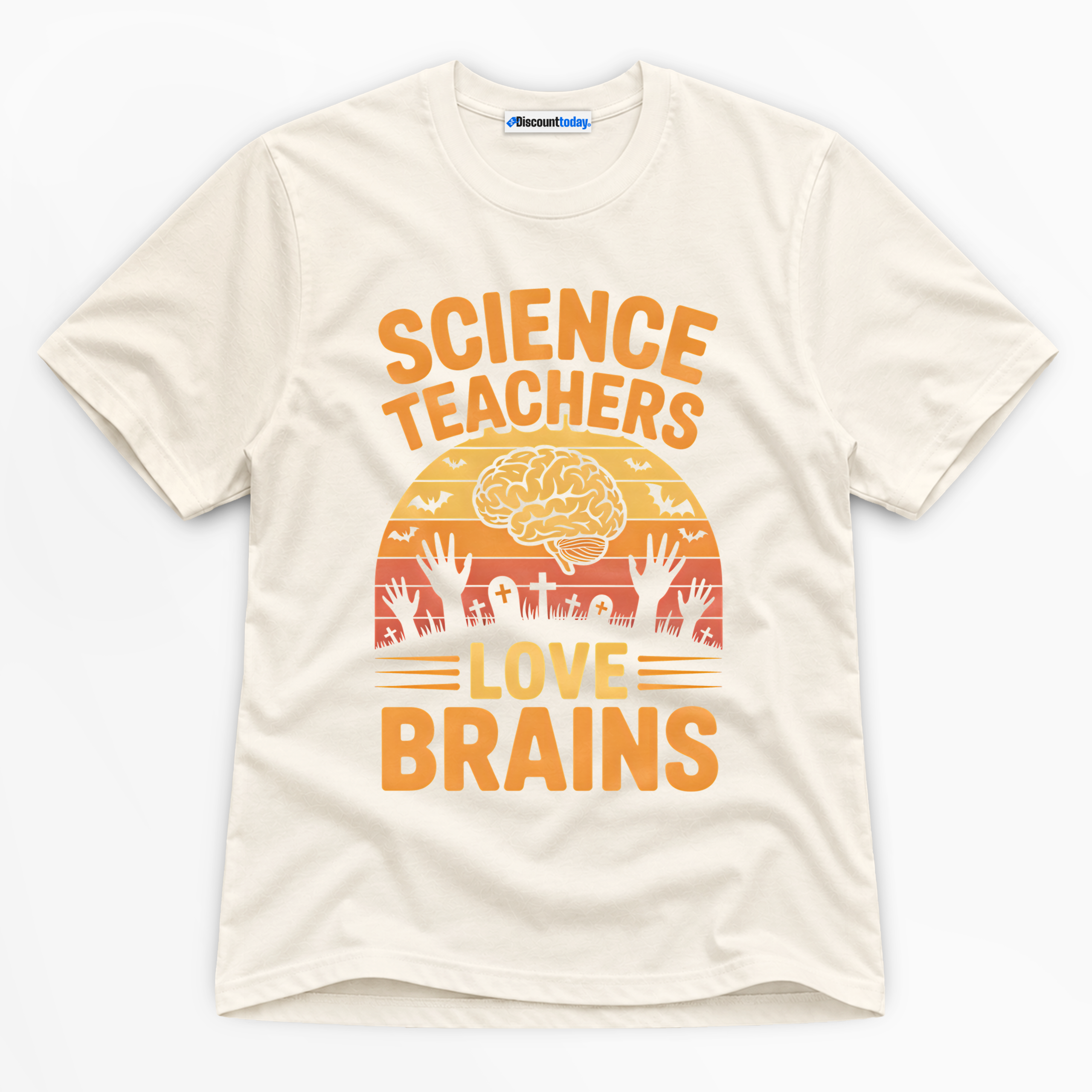 Science Teachers Love Brains Premium Graphic T-Shirt - Halloween catona-1035-v2