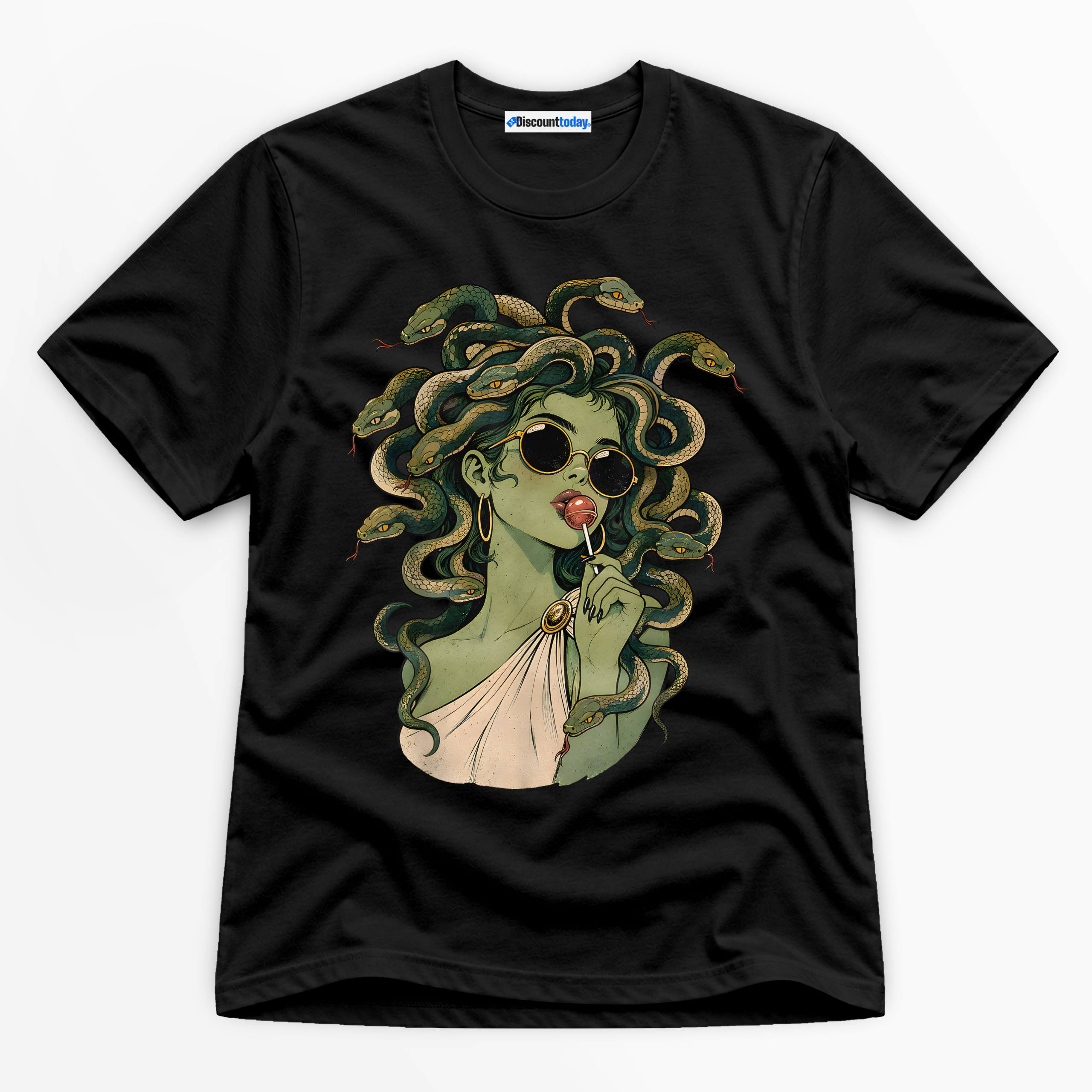 Medusa Lollipop Premium Graphic T-Shirt - Halloween catona-1040