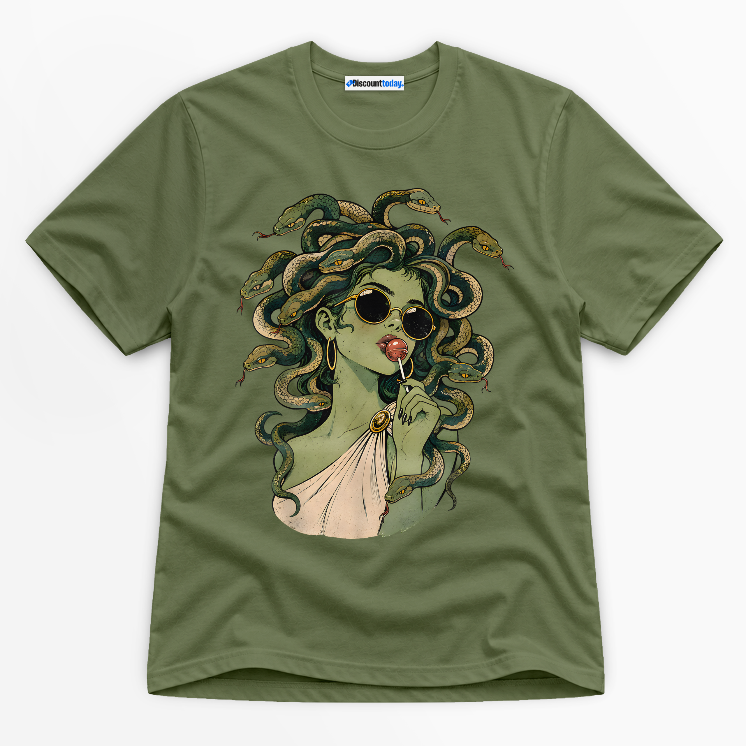 Medusa Lollipop Premium Graphic T-Shirt - Halloween catona-1040-v5