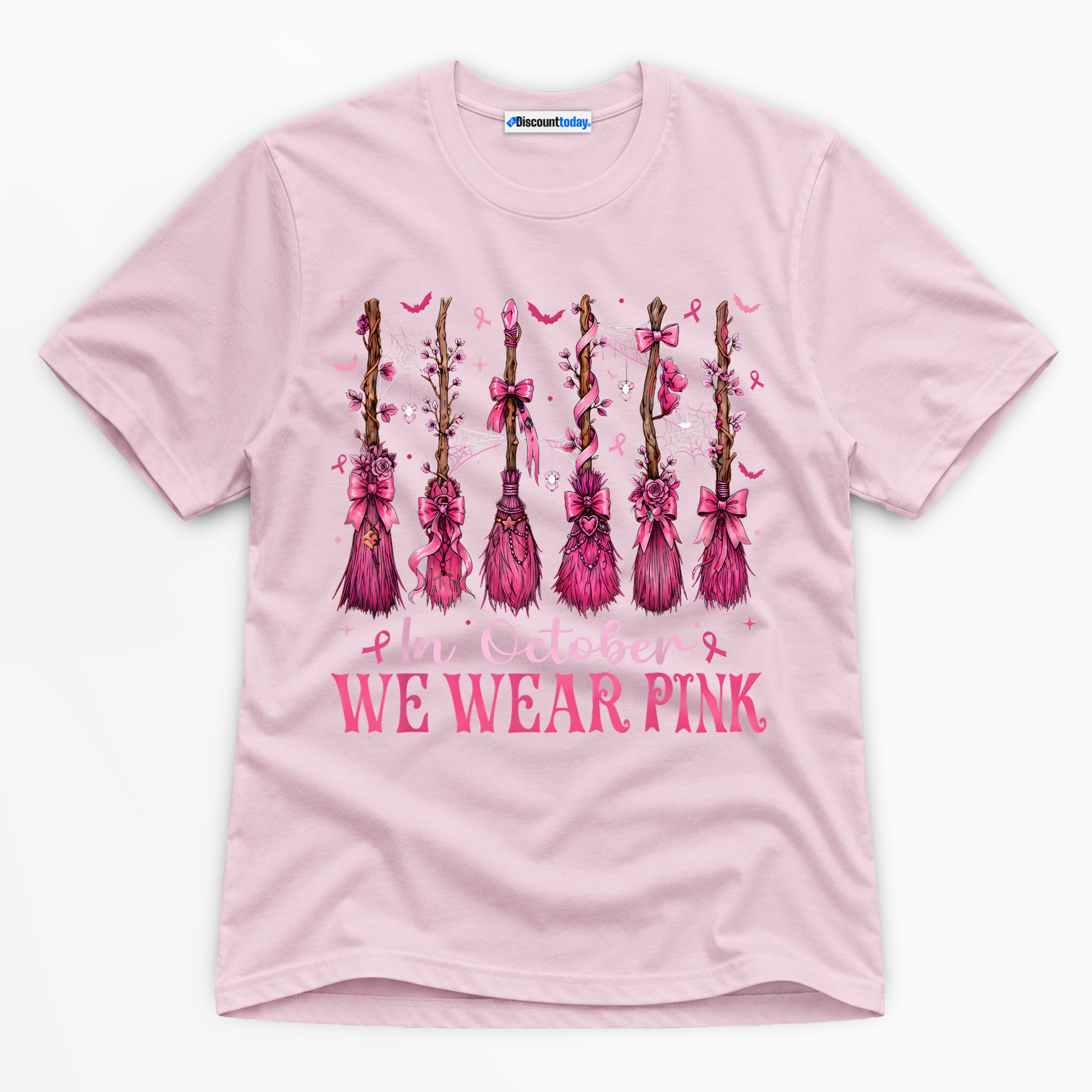 In October We Wear Pink Premium Graphic T-Shirt - Halloween catona-1046-v3