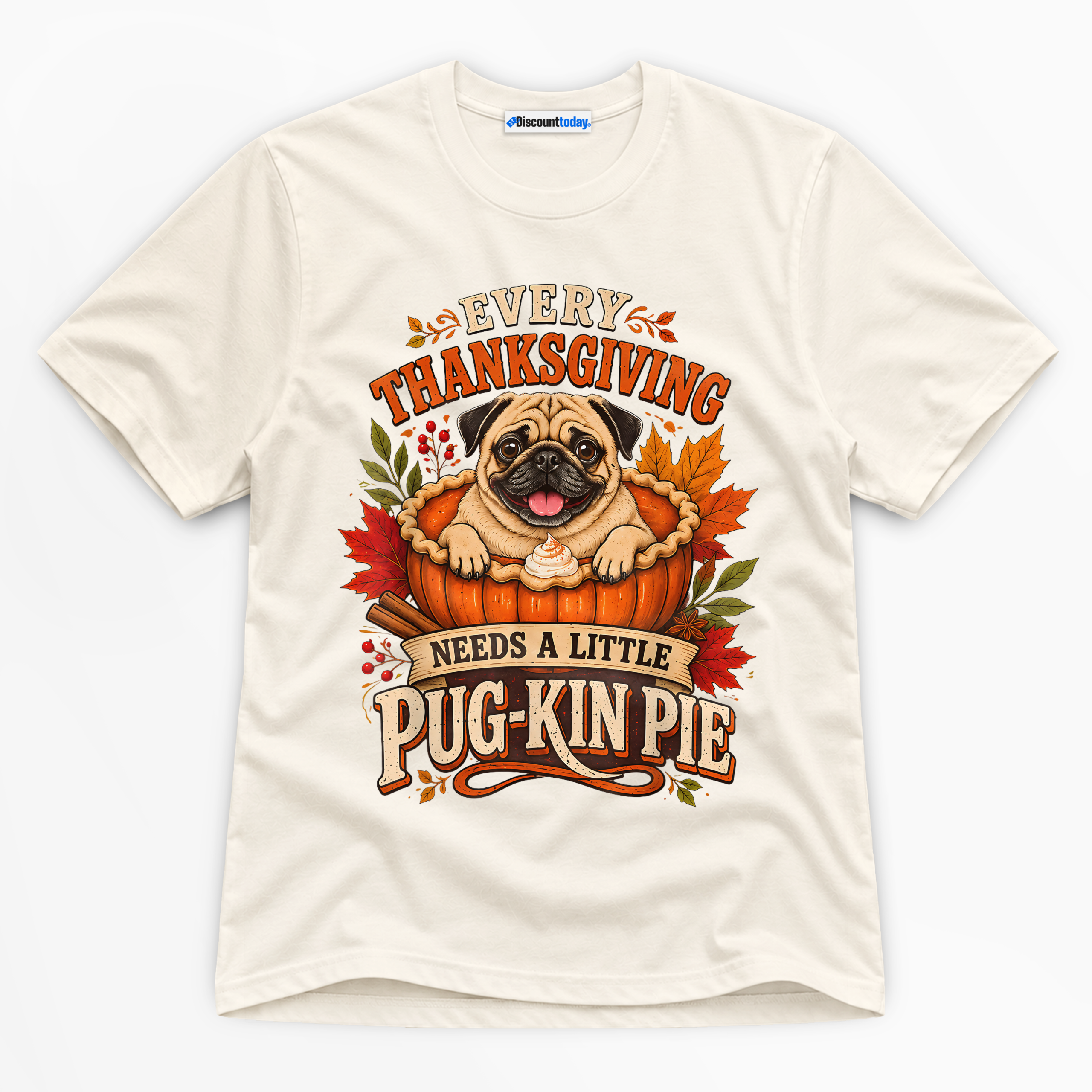 Every Thanksgiving Needs A Little Pug-Kin Pie Premium Graphic T-Shirt - Halloween catona-1050-v2