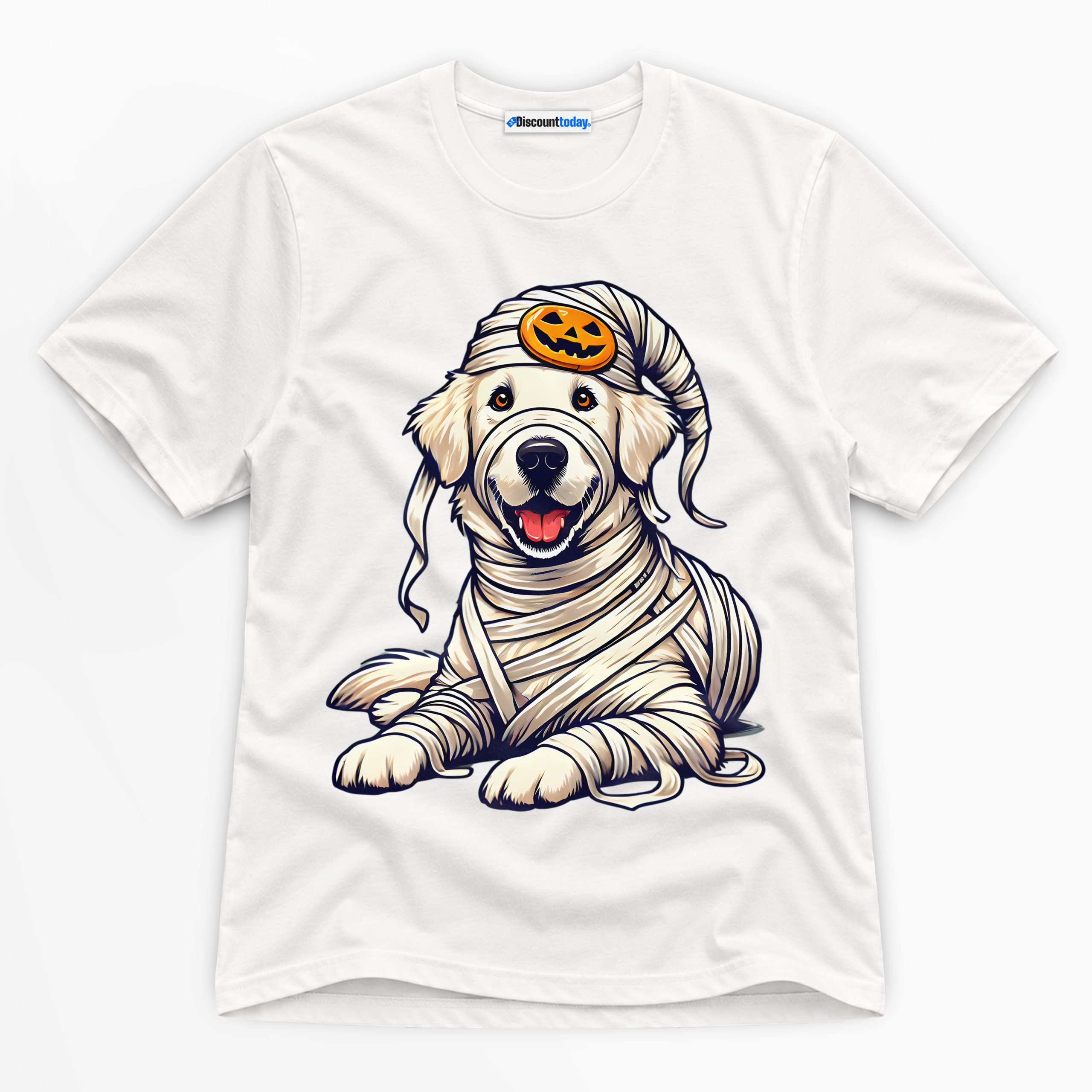 Mummy Golden Retriever Premium Graphic T-Shirt - Halloween catona-1064-v1