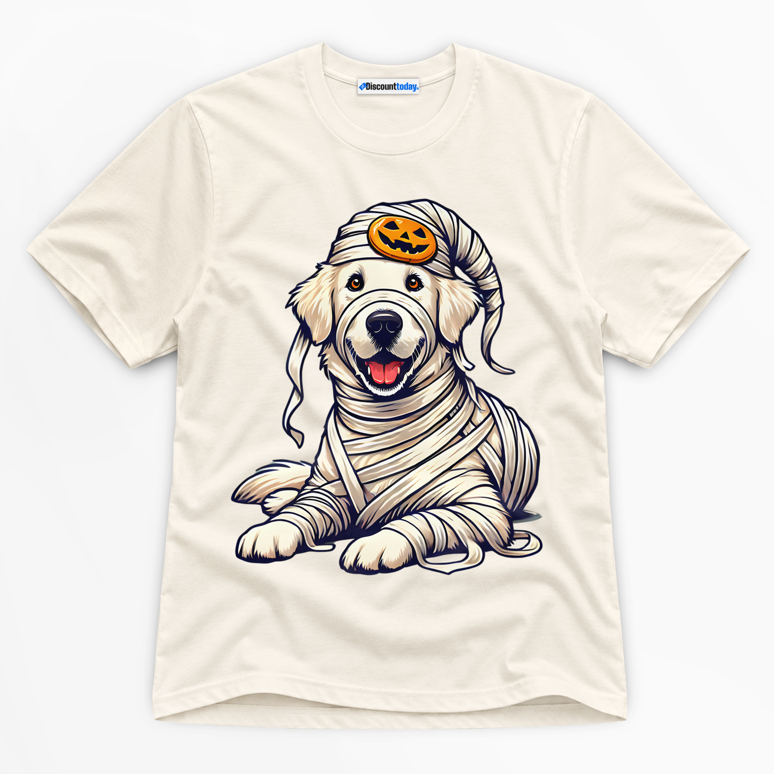 Mummy Golden Retriever Premium Graphic T-Shirt - Halloween catona-1064-v2