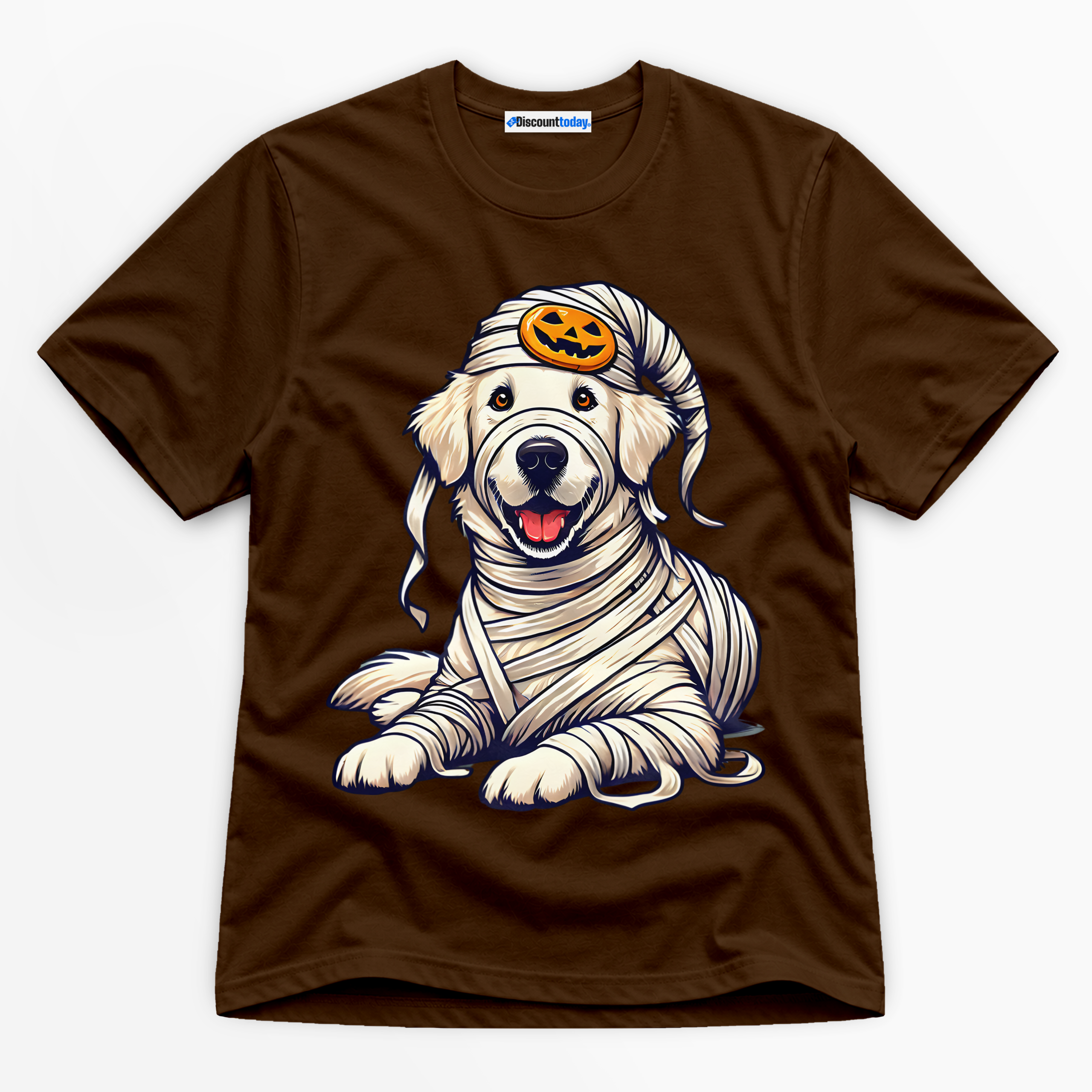 Mummy Golden Retriever Premium Graphic T-Shirt - Halloween catona-1064-v3