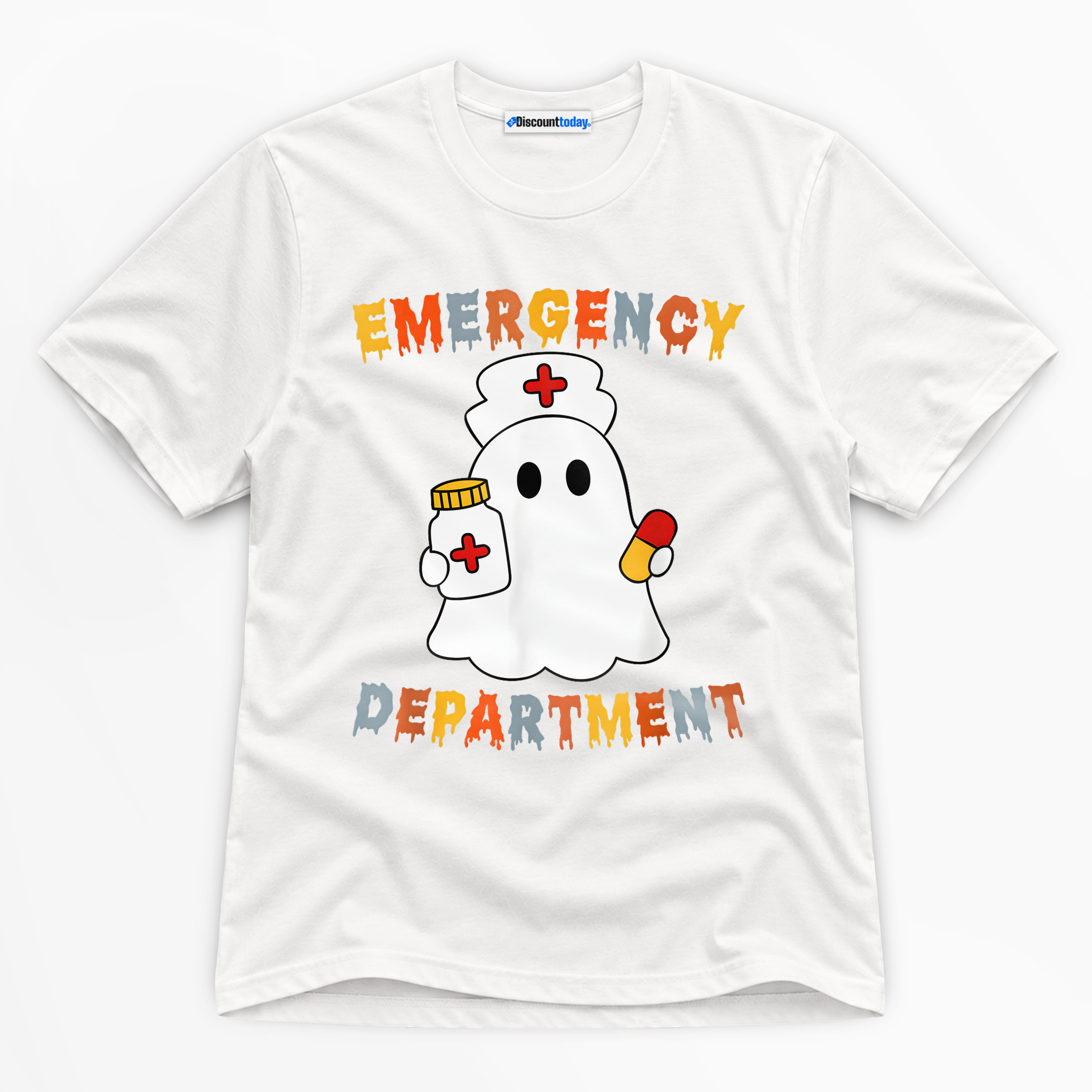 Emergency Department Ghost Nurse Premium Graphic T-Shirt - Halloween catona-1081-v1