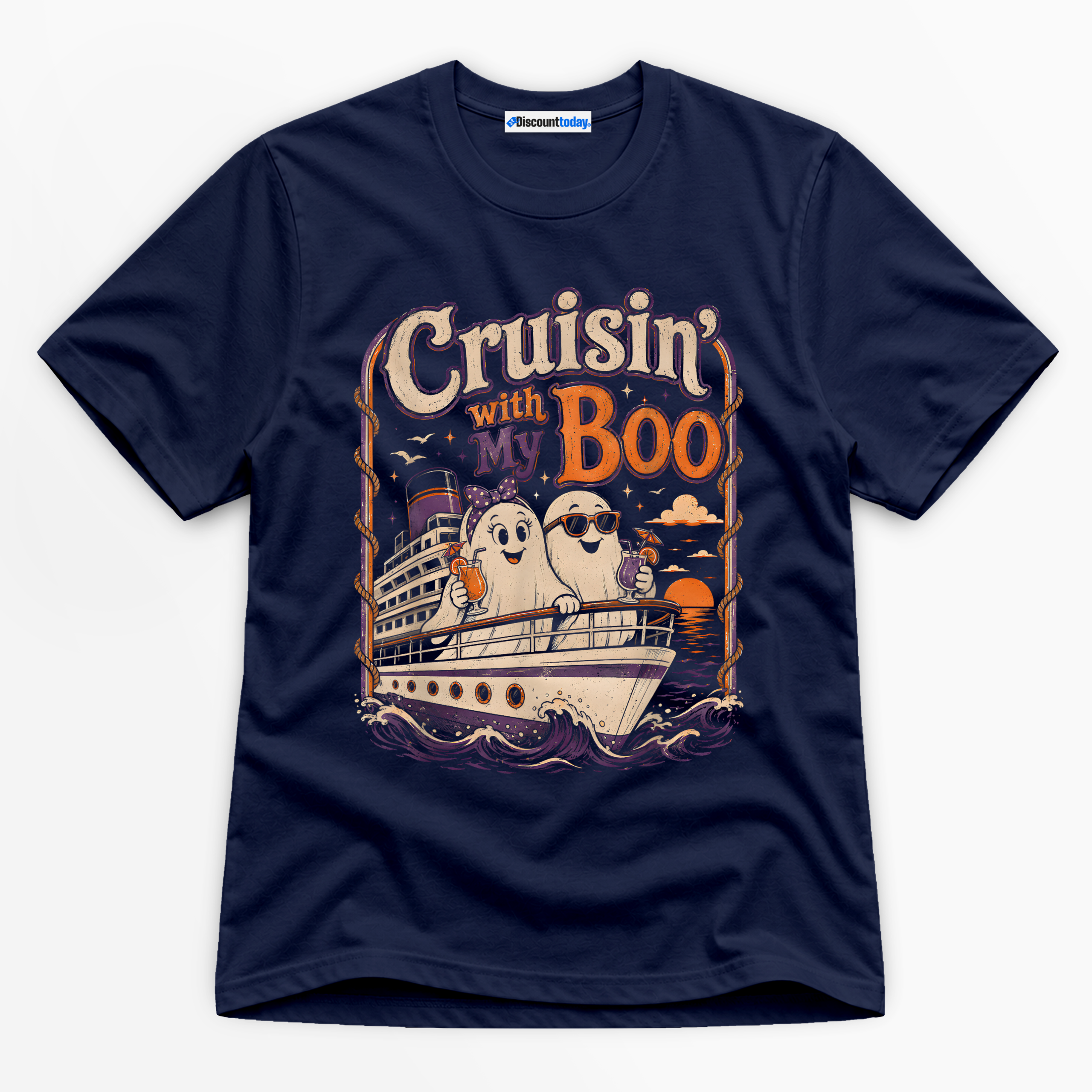 Cruisin' With My Boo Premium Graphic T-Shirt - Halloween catona-1086-v3