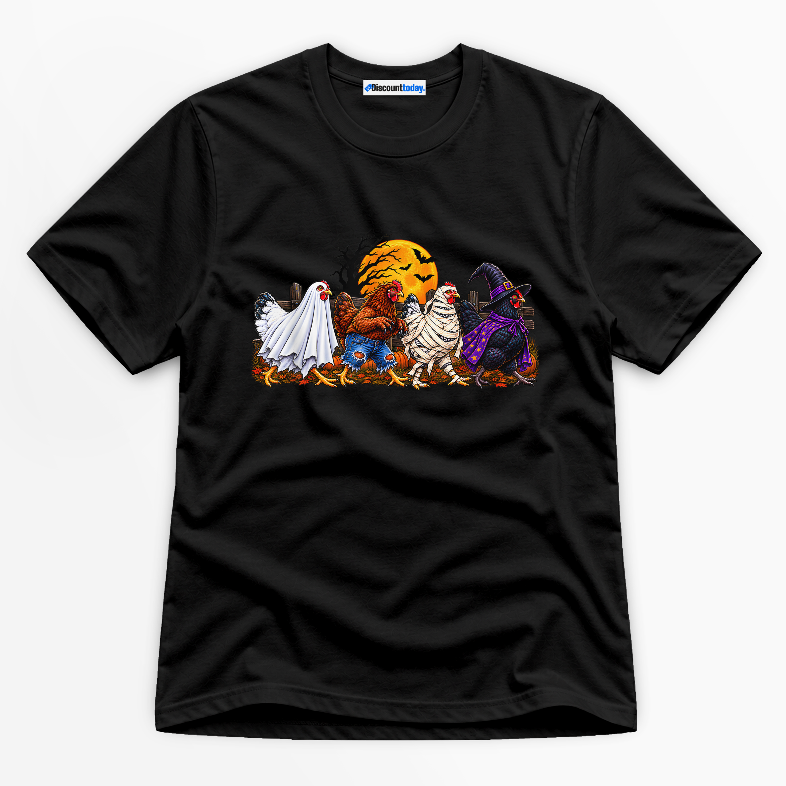 Halloween Chickens Costumes Premium Graphic T-Shirt - Halloween catona-1088